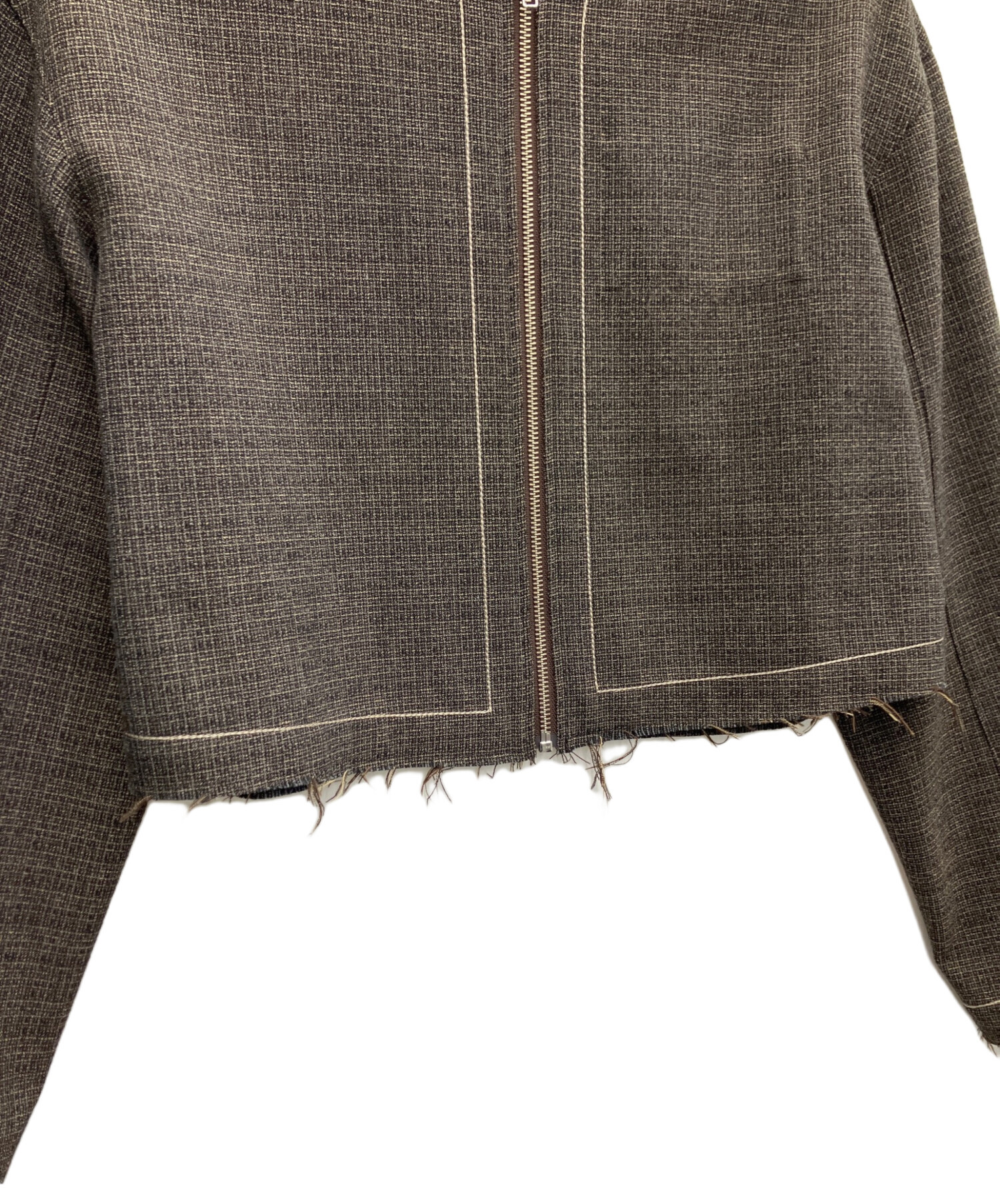 中古・古着通販】tiit tokyo (ティートトウキョウ) ノーカラーツイード 