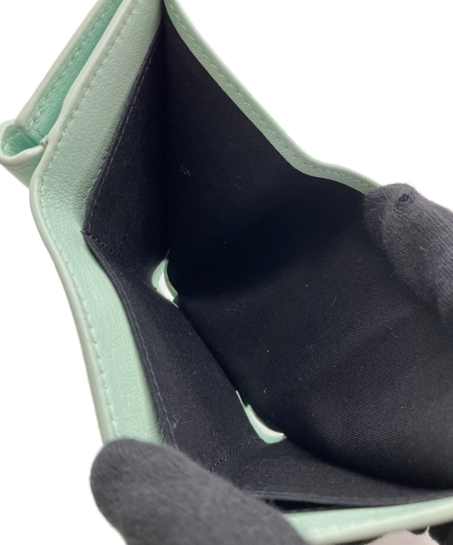 最終お値下げ★BALENCIAGA バレンシアガ ペーパーウォレット グリーン 中古・古着通販】BALENCIAGA (バレンシアガ) ペーパーミニウォレット