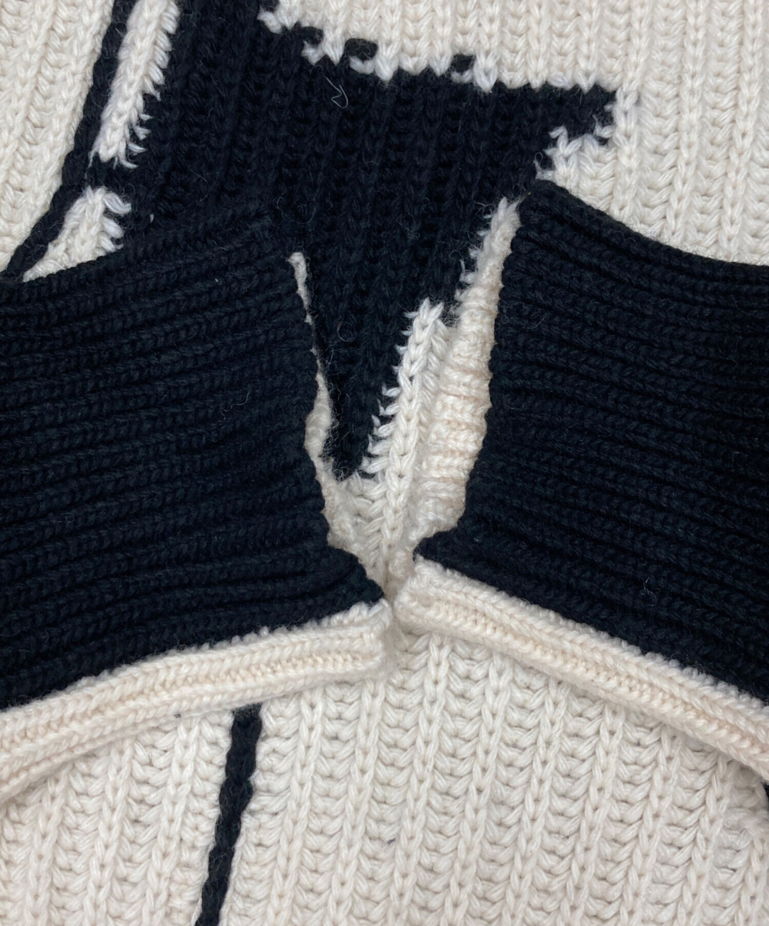 中古・古着通販】Ameri (アメリ) ABSTRUCT WOMAN PAINT KNIT ブラック