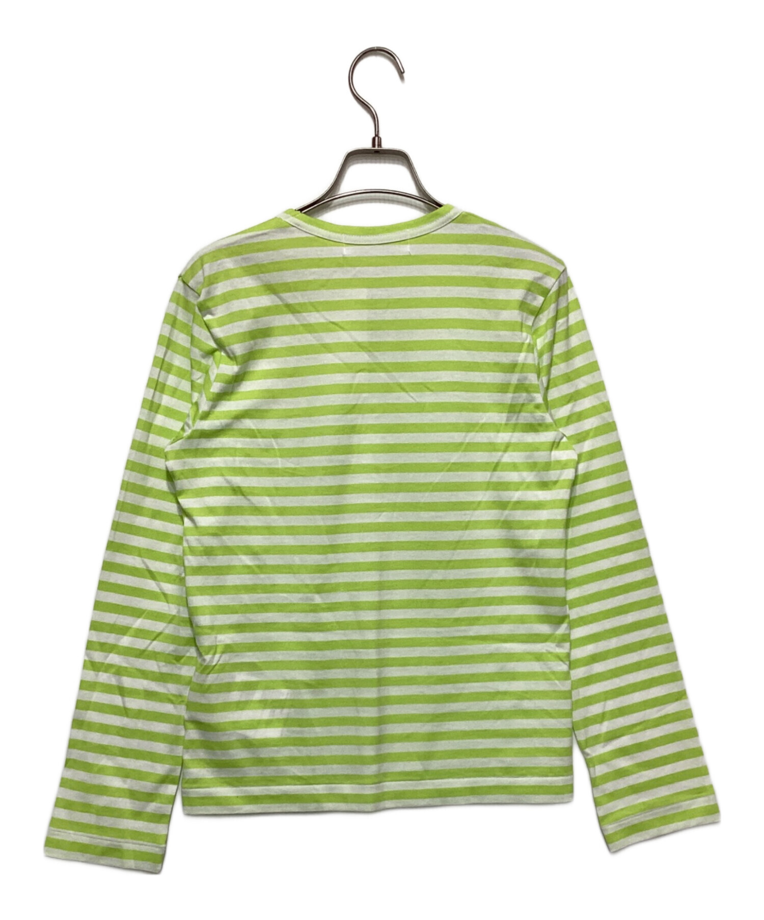 プレイコムデギャルソン  AZ-T009 AD2003ハートワッペンボーダー長袖カットソー レディース S PLAY COMME des GARCONS プレイコムデギャルソン サイズ:S AZ-T009