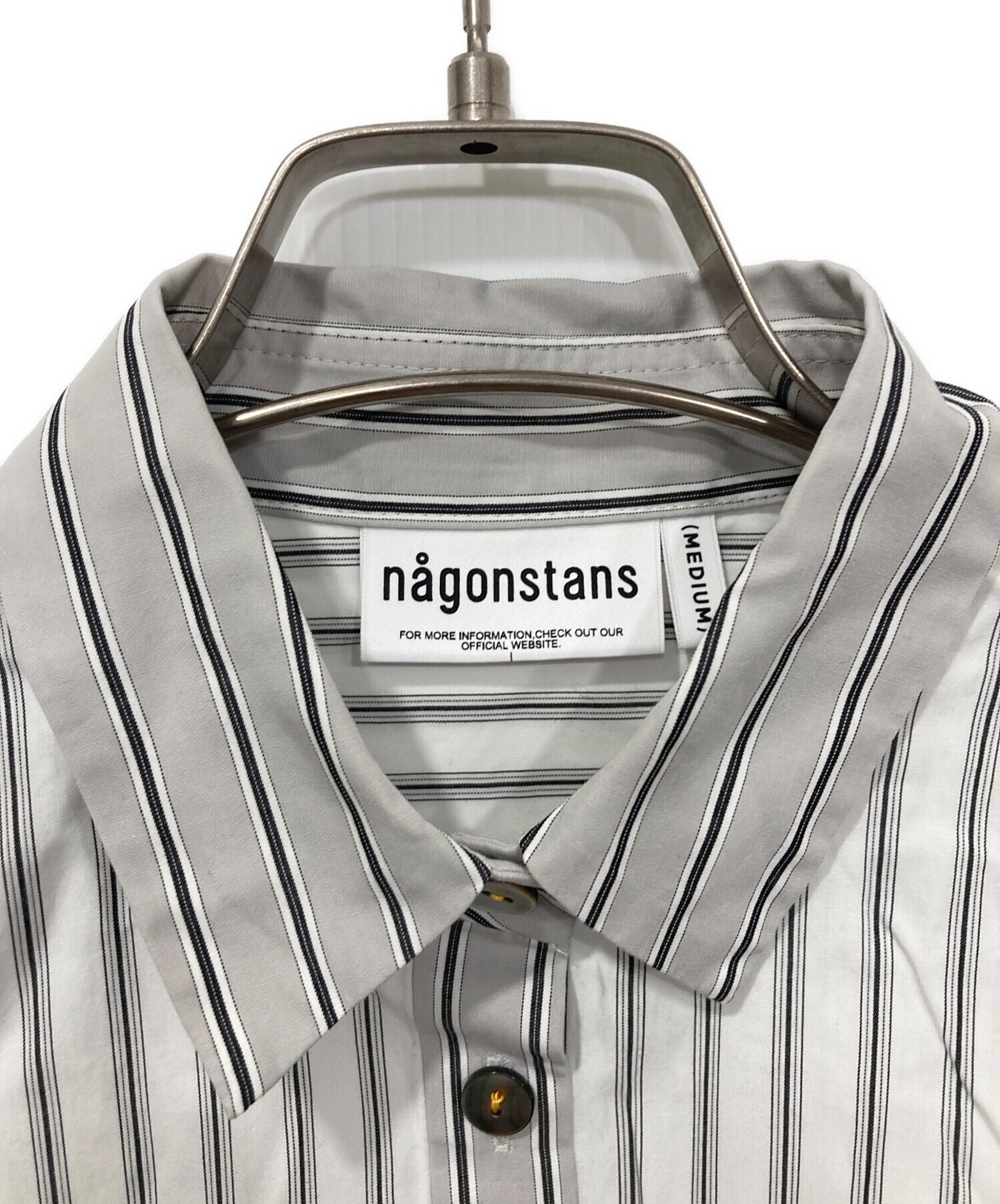 中古・古着通販】nagonstans (ナゴンスタンス) mix-hem shirt