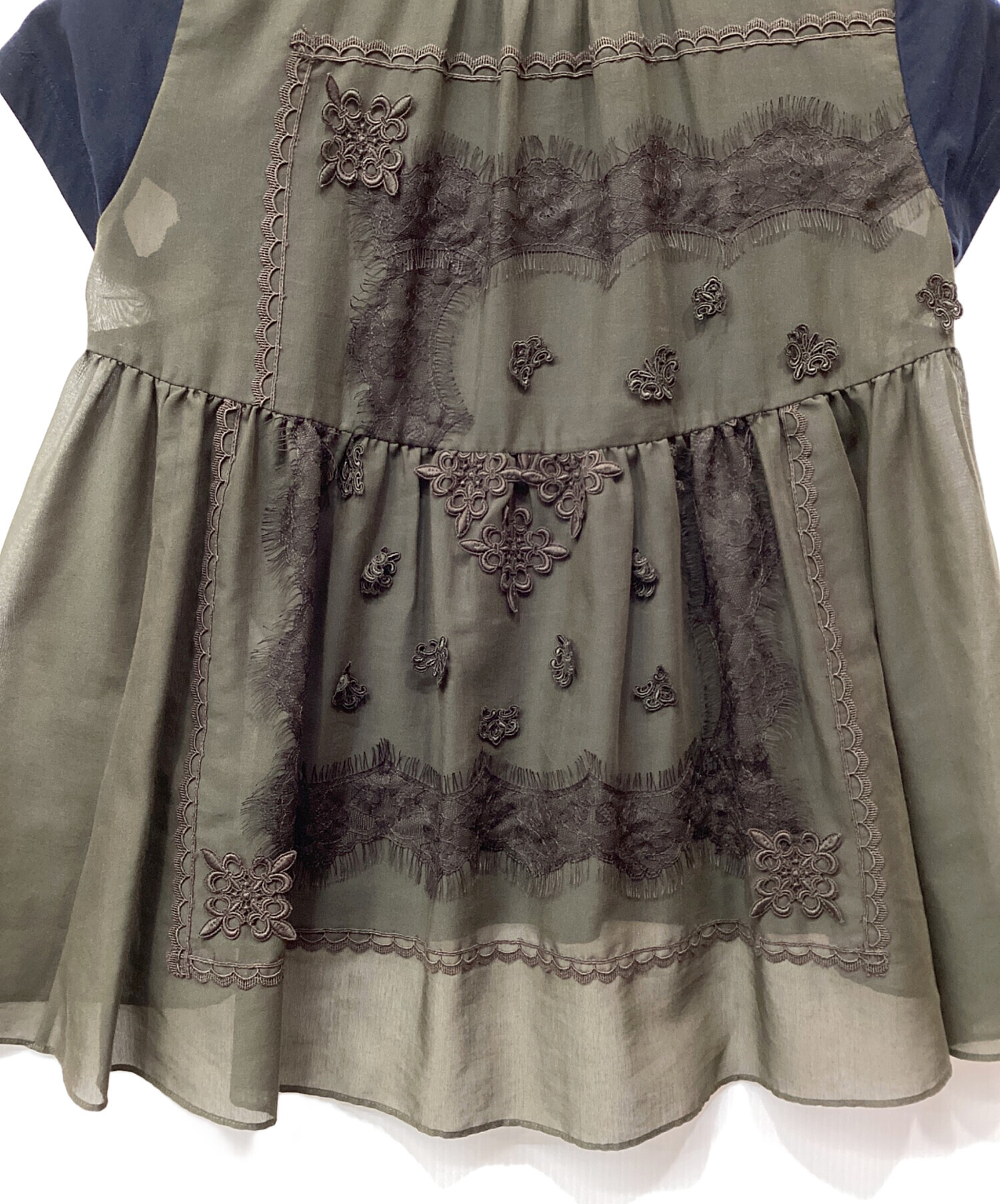 中古・古着通販】sacai (サカイ) レースバックフレアポケットTシャツ