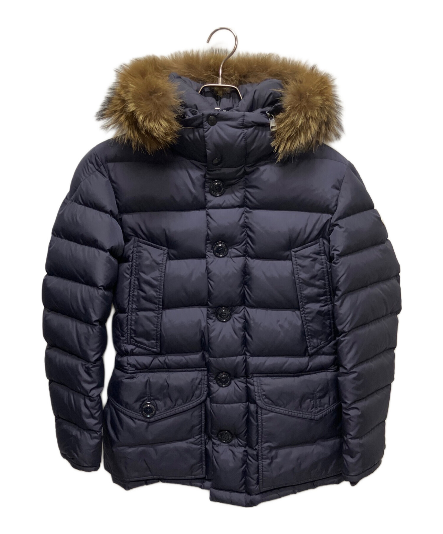 MONCLER cluny ネイビー サイズ3 美品　クリーニング済み 中古・古着通販】MONCLER (モンクレール) Moncler Cluny Down Jacket