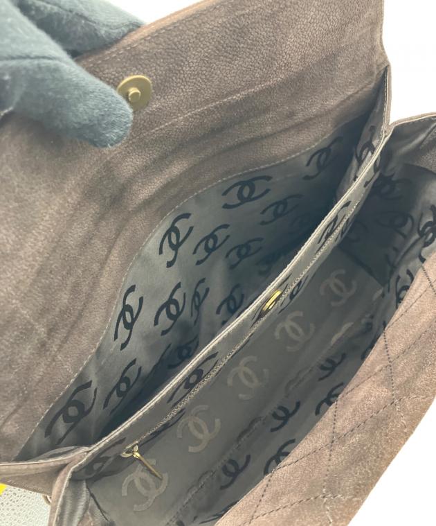 中古・古着通販】CHANEL (シャネル) スエードトートバッグ ブラウン