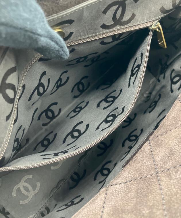 中古・古着通販】CHANEL (シャネル) スエードトートバッグ ブラウン