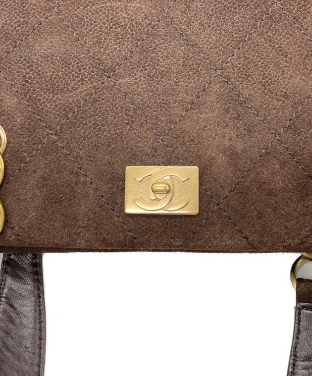 中古・古着通販】CHANEL (シャネル) スエードトートバッグ ブラウン