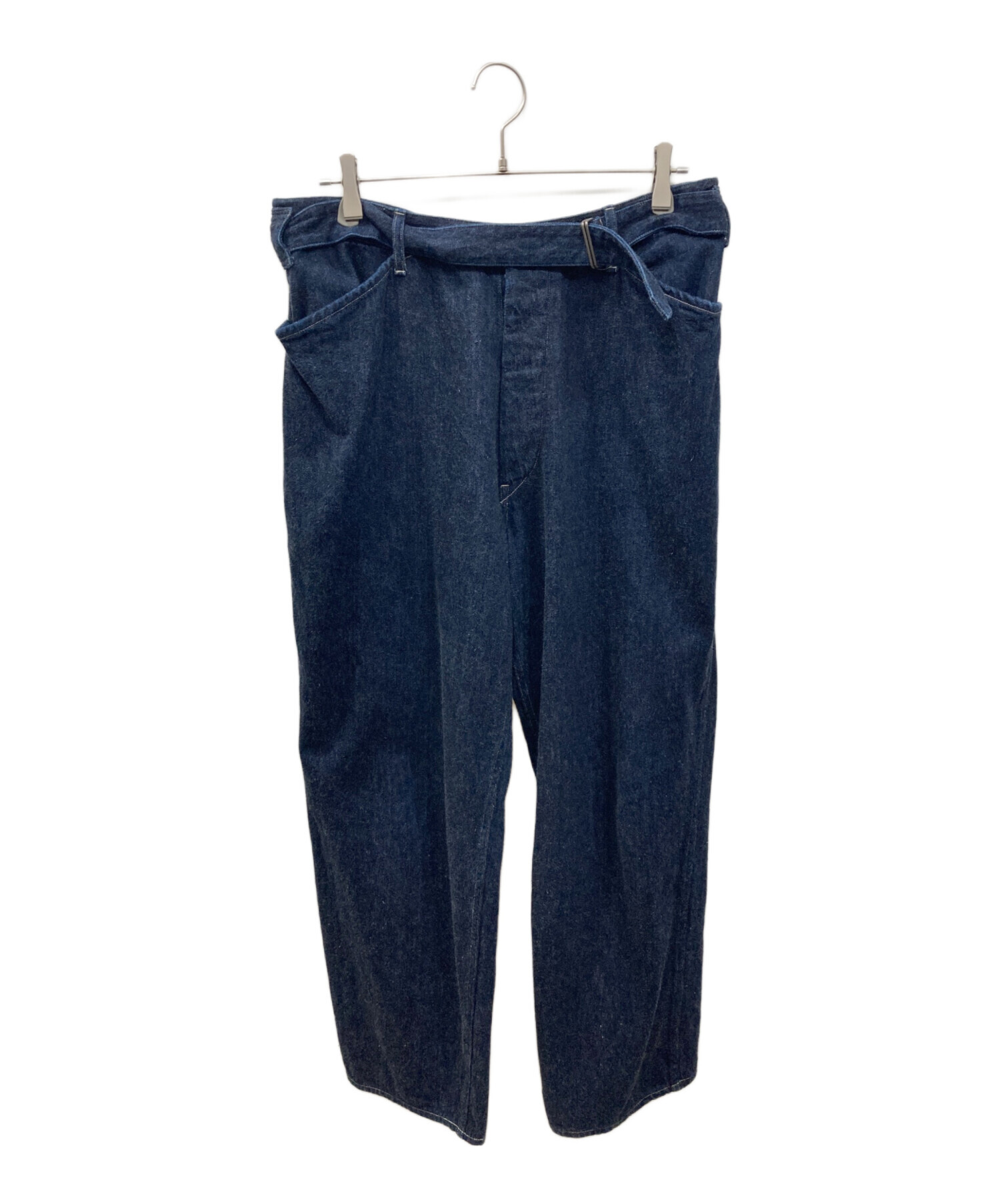 中古・古着通販】COMOLI (コモリ) デニム ベルテッドパンツ インディゴ 