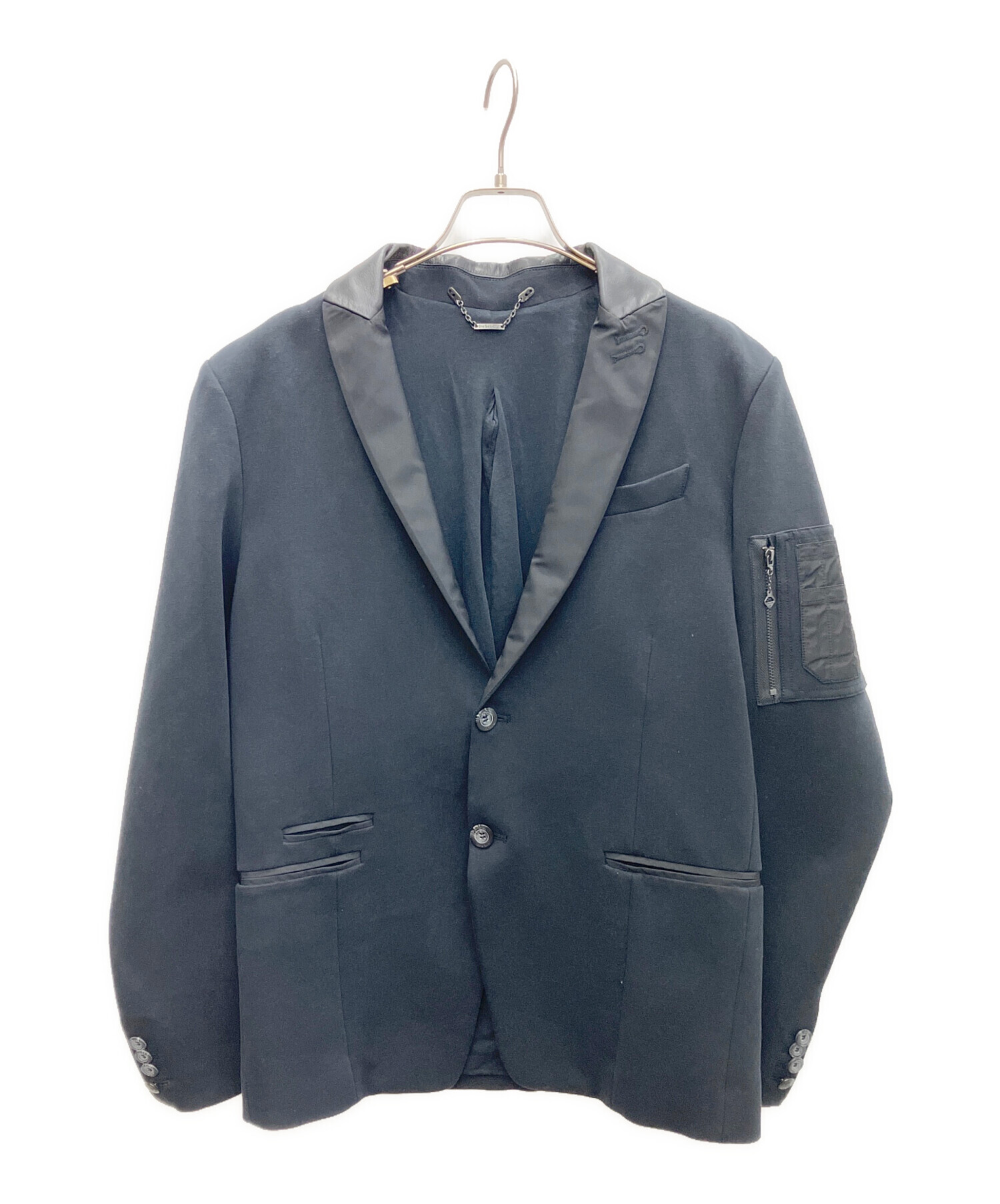 中古・古着通販】DIESEL (ディーゼル) レザーコンビテーラード 
