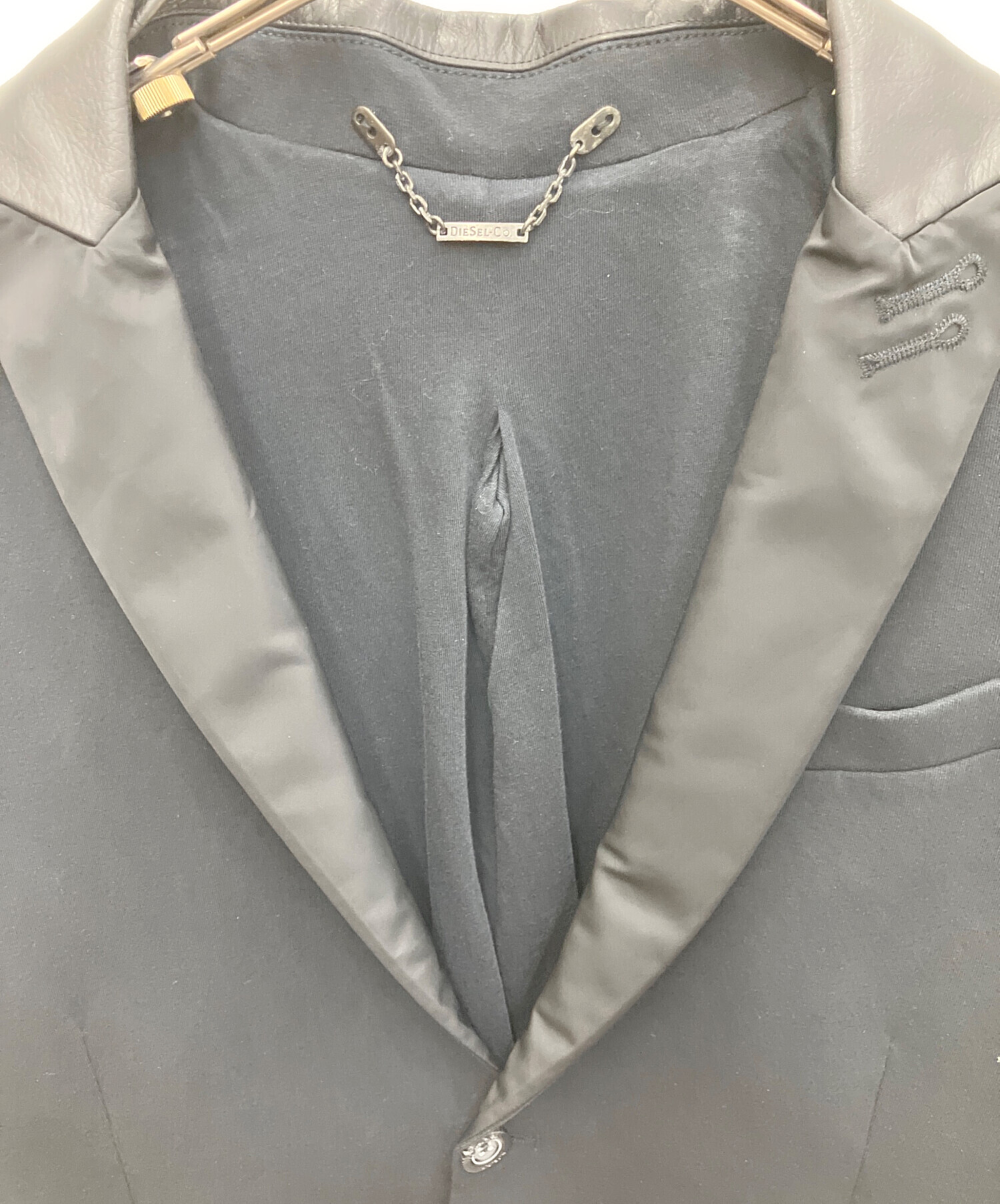 中古・古着通販】DIESEL (ディーゼル) レザーコンビテーラード 