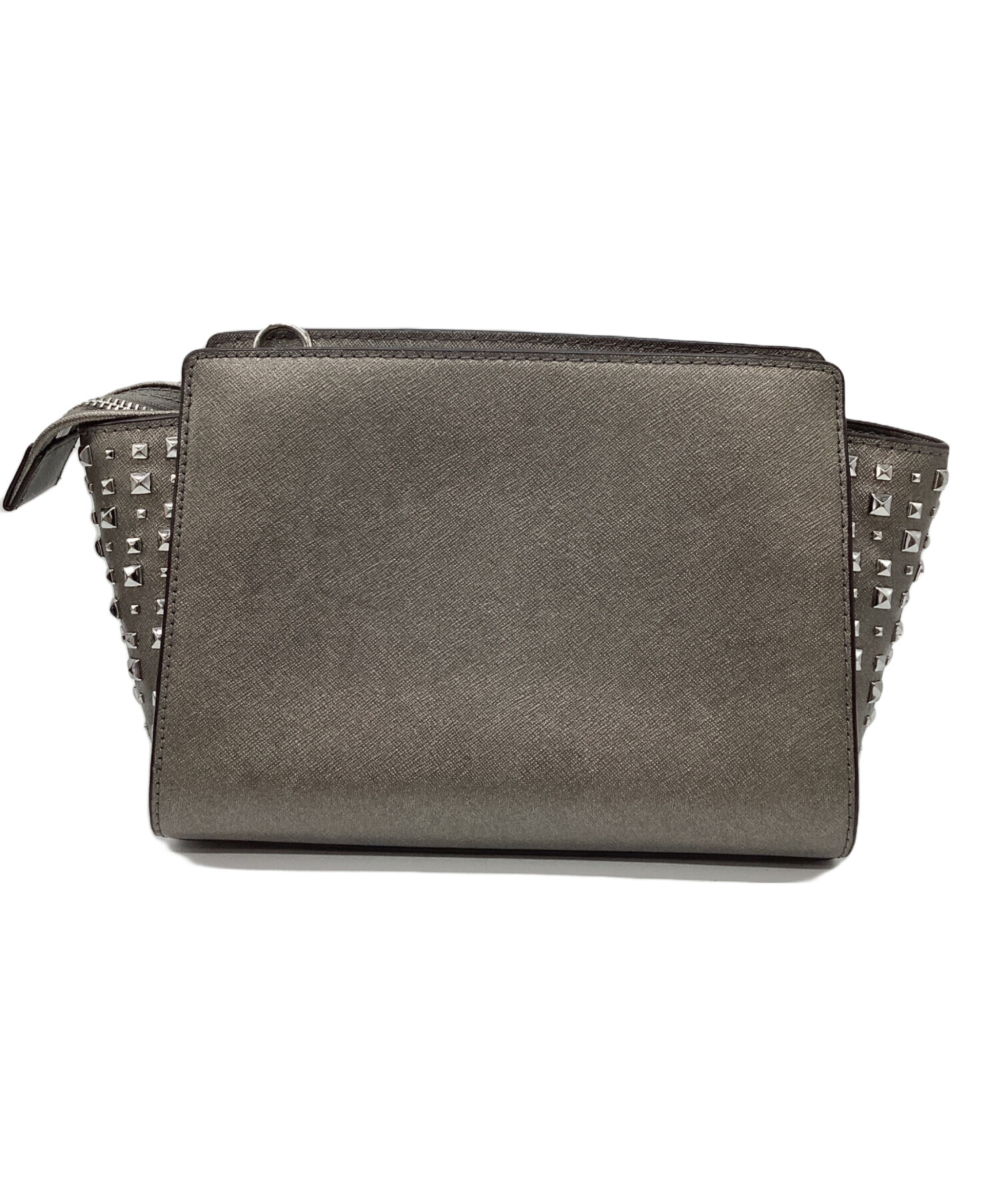 MICHAEL KORS グレー ショルダーバッグ 中古・古着通販】MICHAEL KORS (マイケルコース) スタッズショルダー