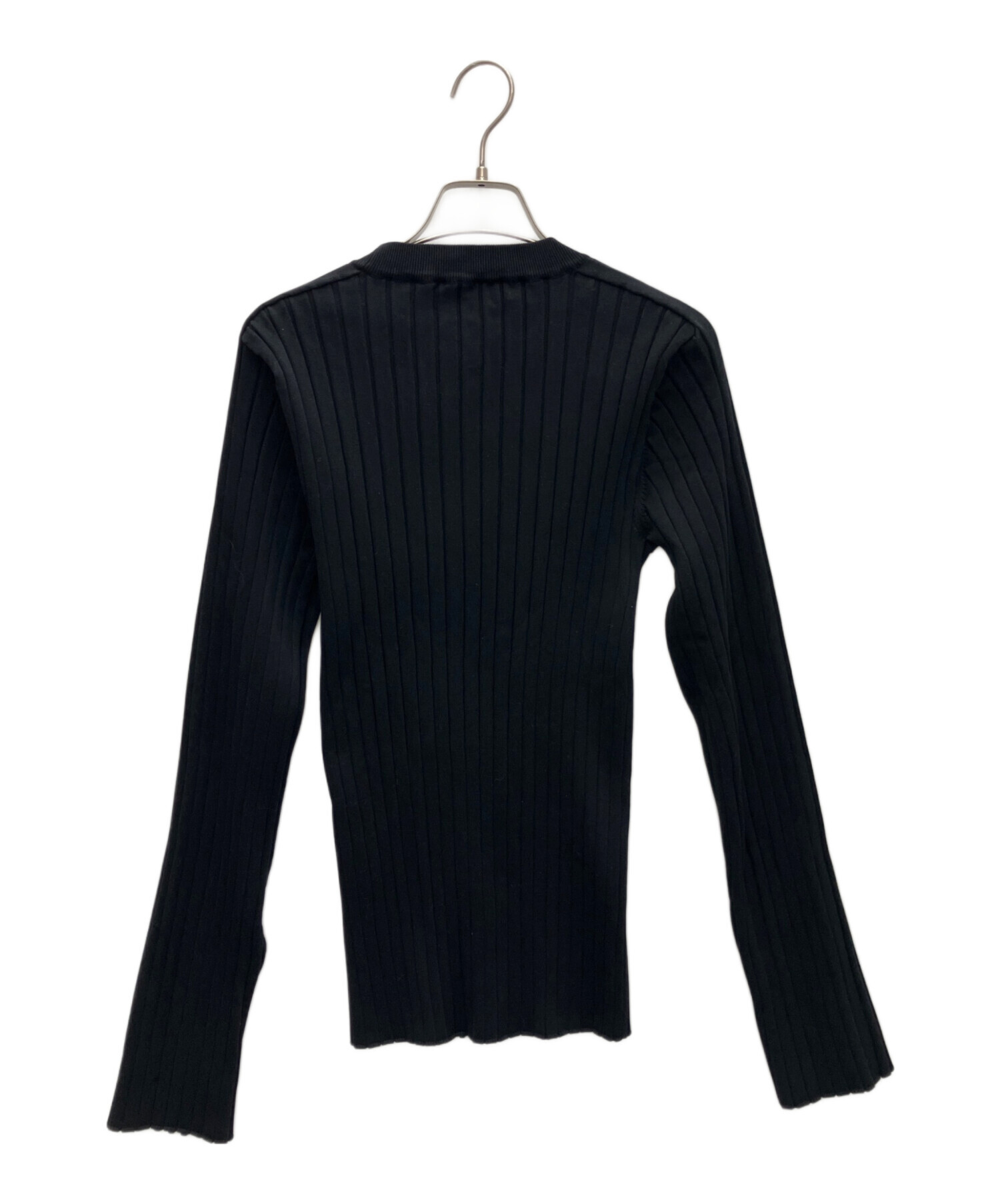 HYKE ハイクメランジリブニット ニット・セーター M 黒 HYKE ハイクメランジリブニット ニット・セーター M 黒 HYKE - ハイク