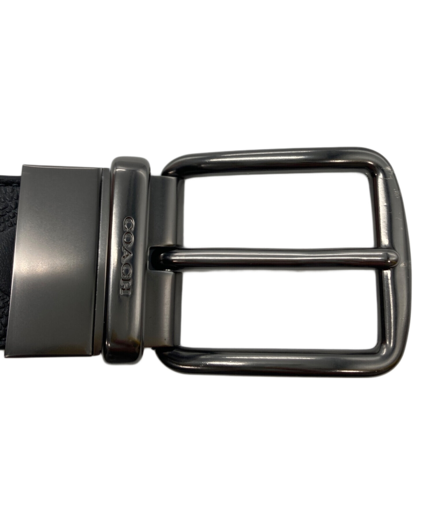 中古・古着通販】COACH (コーチ) シグネチャーレザーベルト ブラック