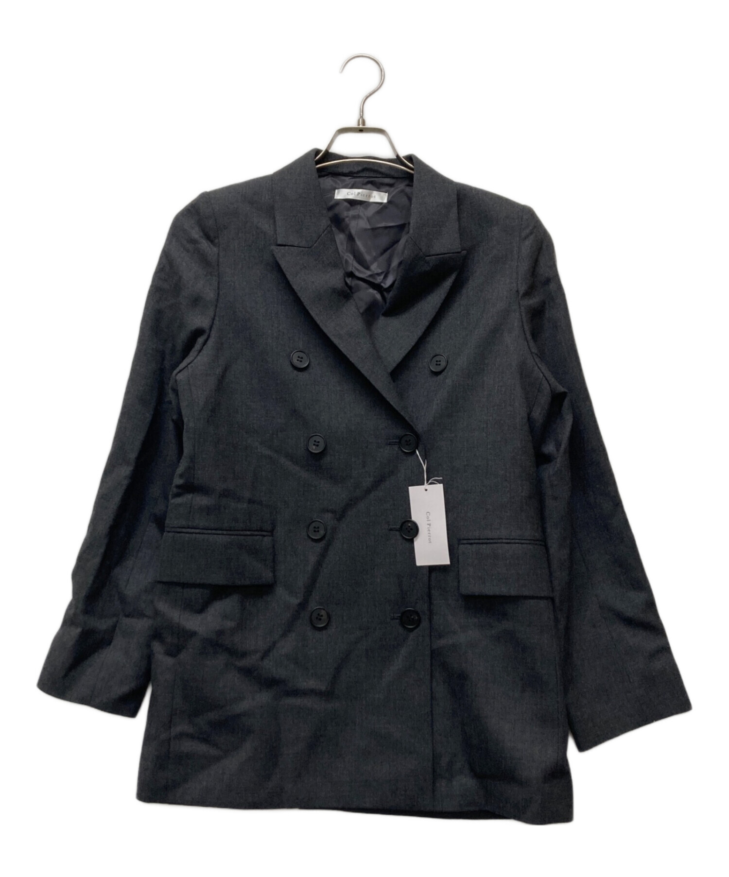 中古・古着通販】Col Pierrot (コルピエロ) ダブルジャケット グレー