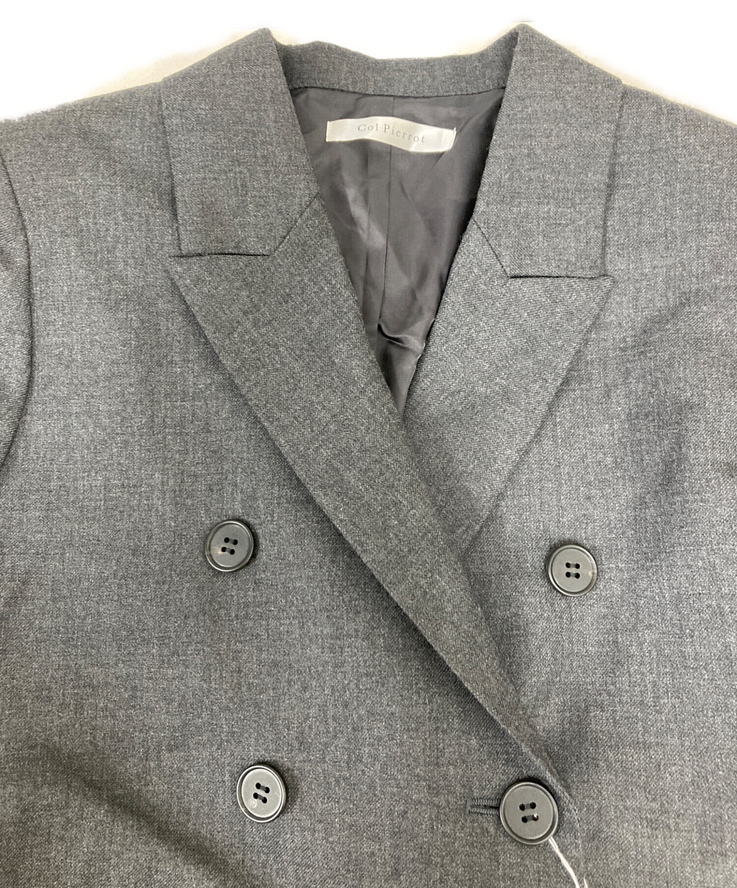 中古・古着通販】Col Pierrot (コルピエロ) ダブルジャケット グレー