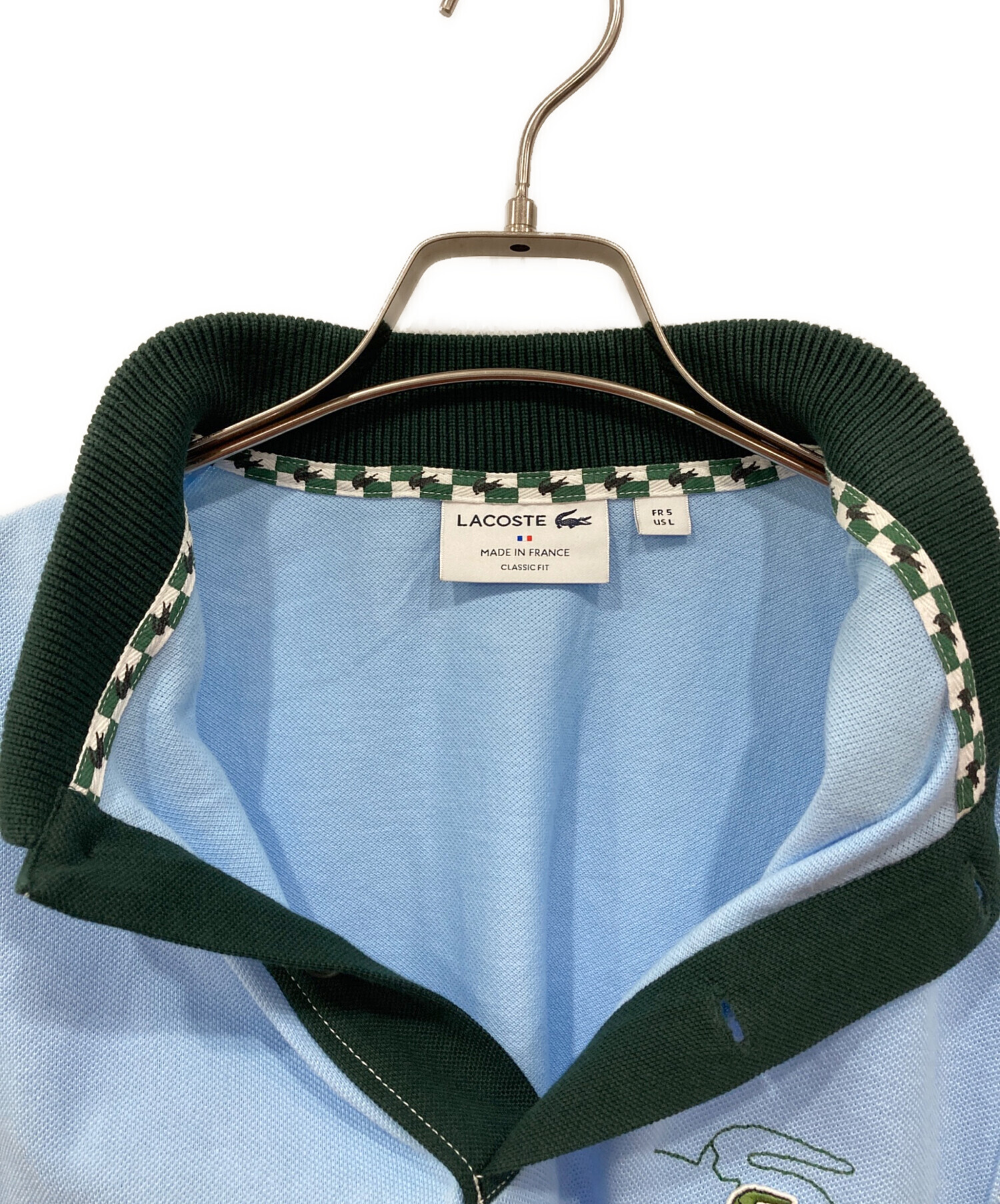 中古・古着通販】LACOSTE (ラコステ) ポロシャツ ブルー×グリーン