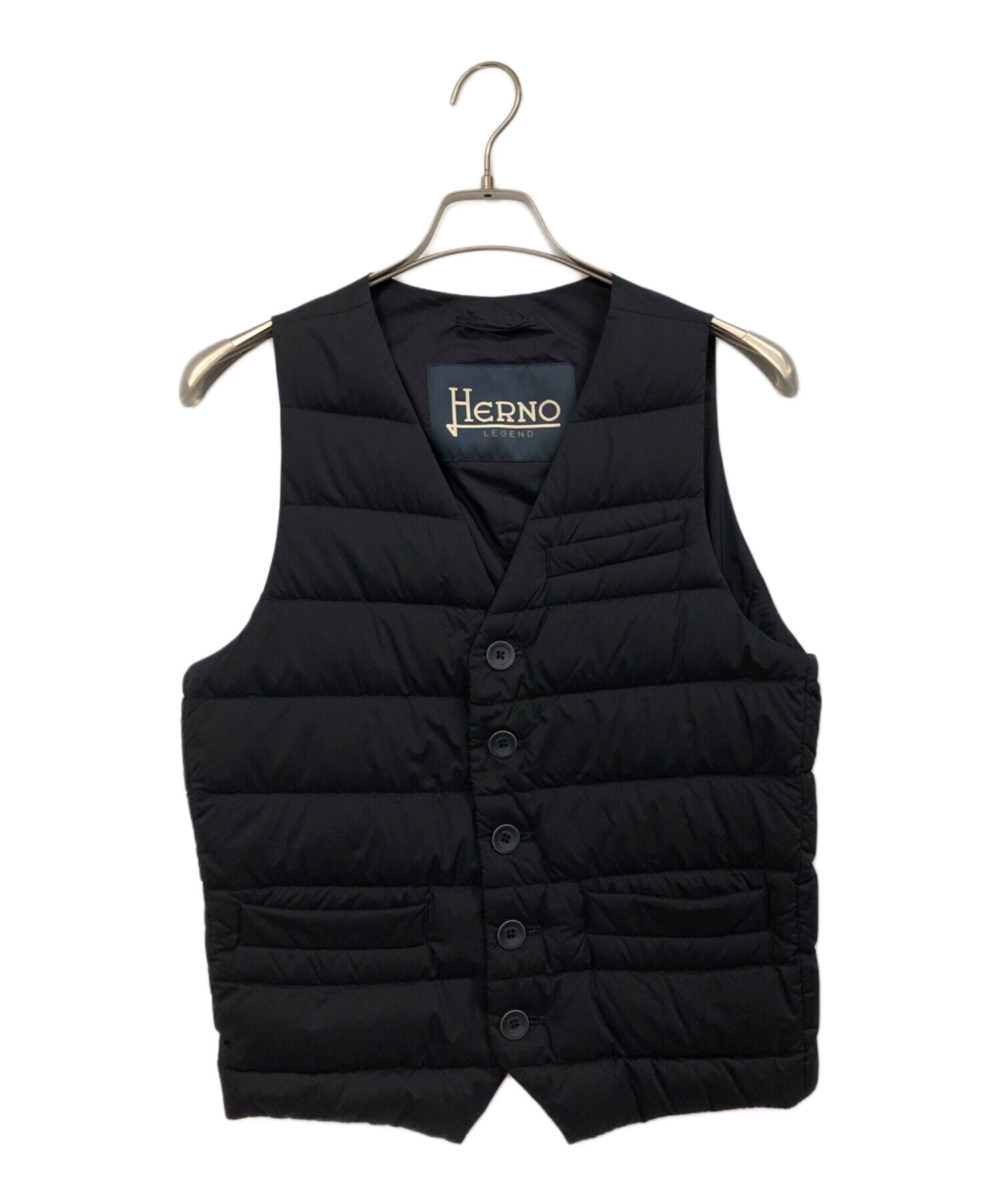 HERNO LAVJAP ダウンベスト 44 中古・古着通販】HERNO (ヘルノ) ダウンベスト ネイビー サイズ:44