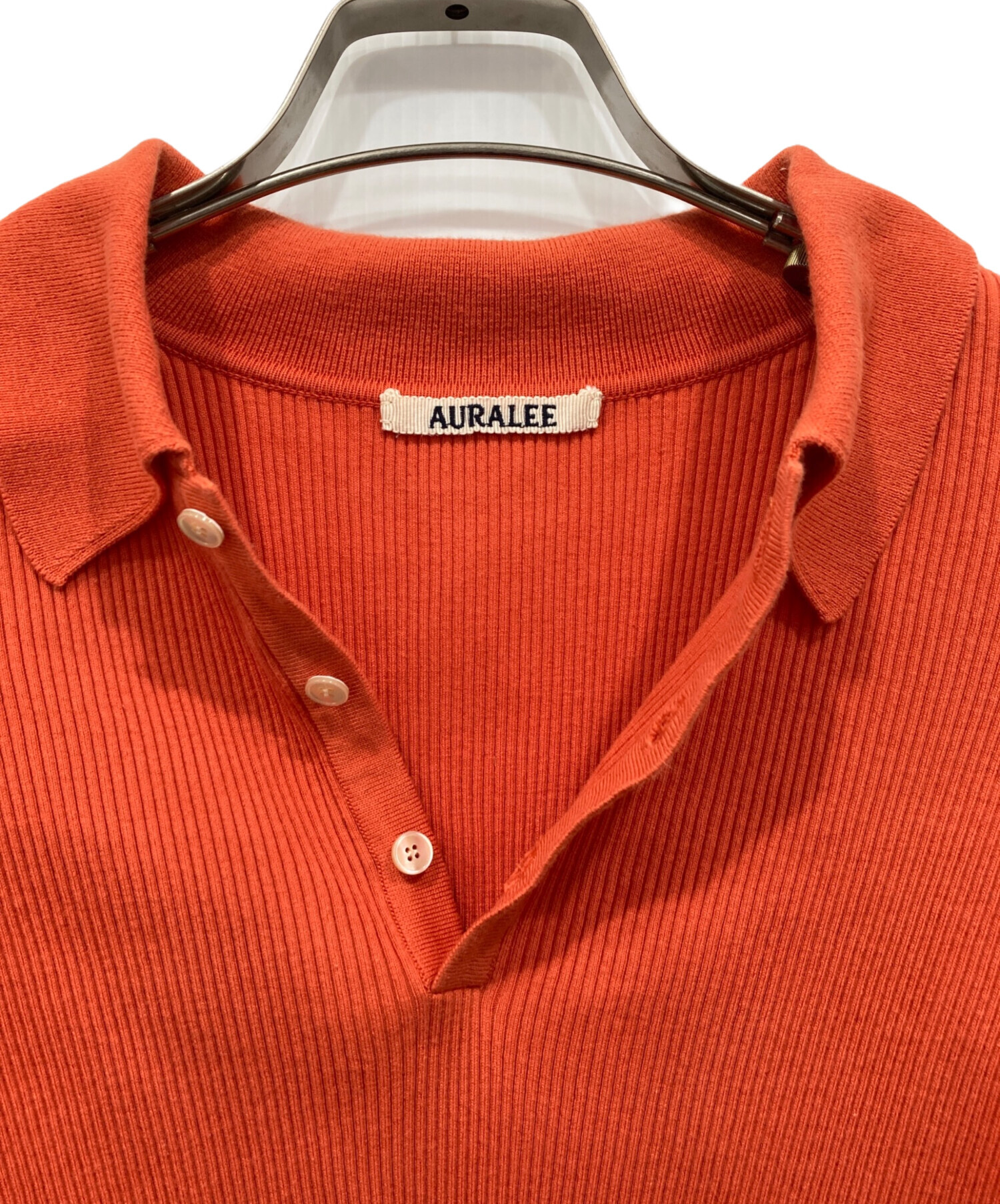 中古・古着通販】AURALEE (オーラリー) GIZA HIGH GAUGE RIB KNIT POLO