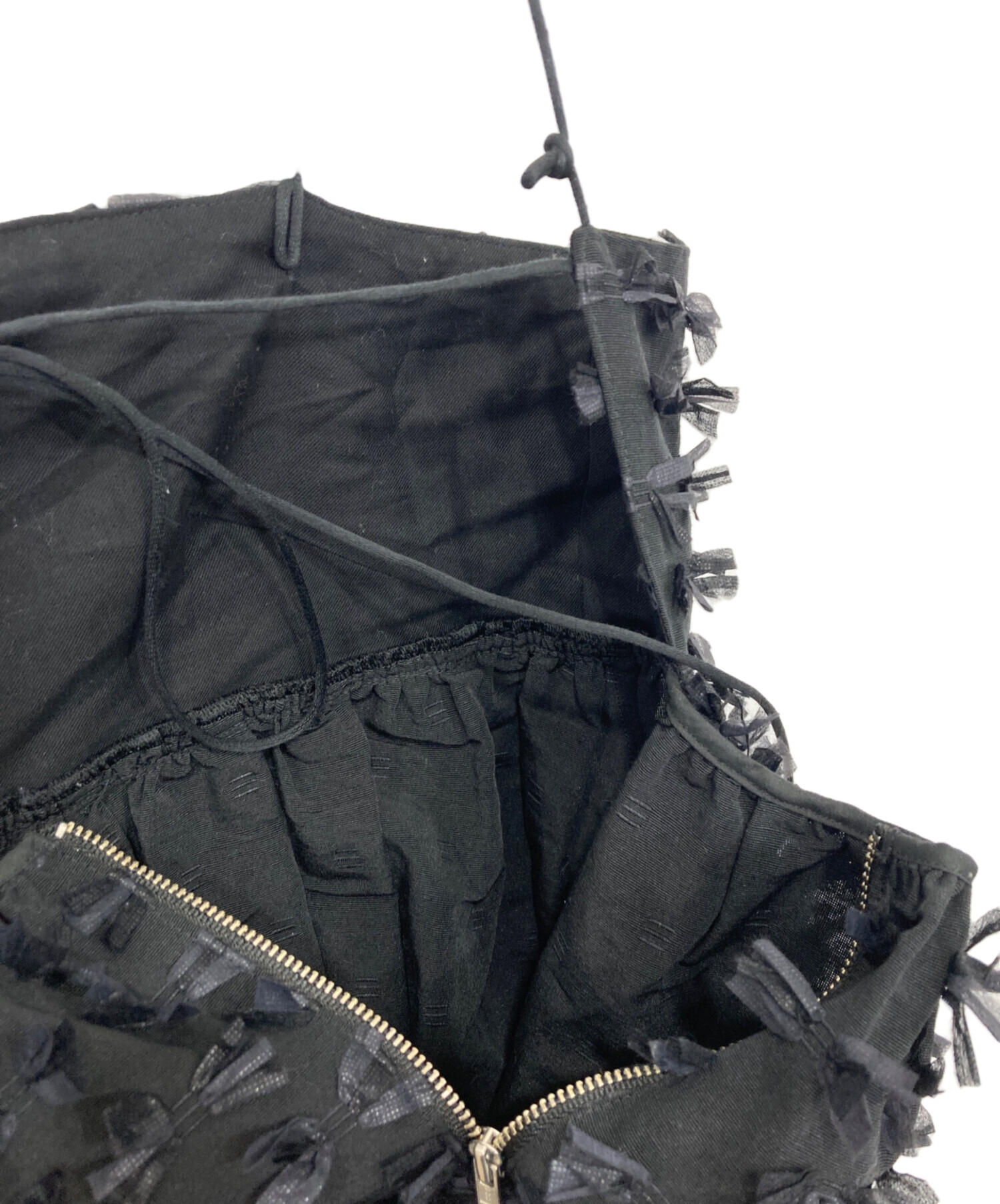 Whim Gazette リボンキャミソール ブラック Whim Gazette リボンキャミソール ブラック Whim Gazette(ウィム