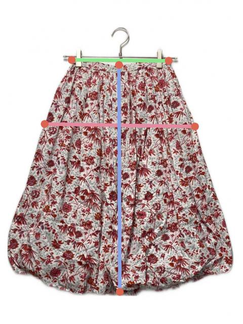 patou パトゥ　花柄 スカート　バルーン 中古・古着通販】patou (パトゥ) 花柄バルーンスカート レッド サイズ