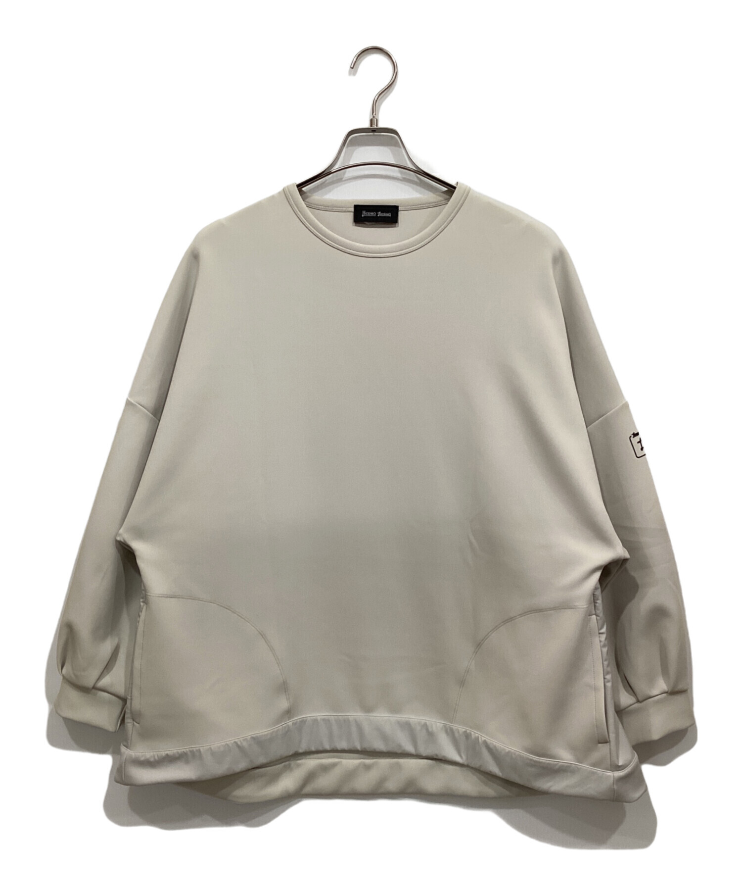 【美品】【国内正規品】ヘルノ HERNO スウェット ブルゾン 異素材 48 中古・古着通販】HERNO (ヘルノ) Laminar スウェット ベージュ