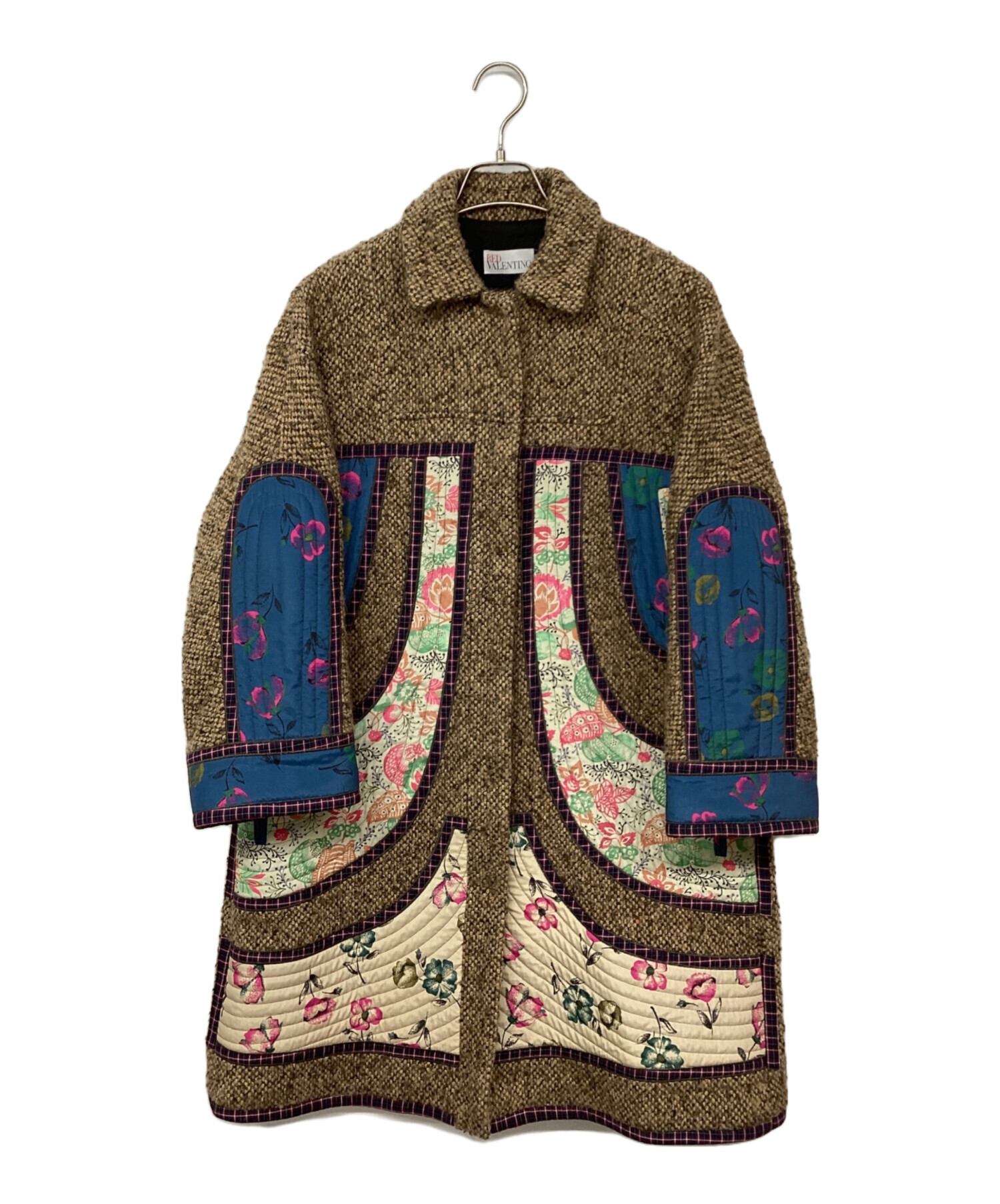 RED VALENTINO レッドヴァレンティノ　リボンモチーフ ウールコート RED VALENTINO レッドヴァレンティノ コート 黒 リボン 【公式通販】