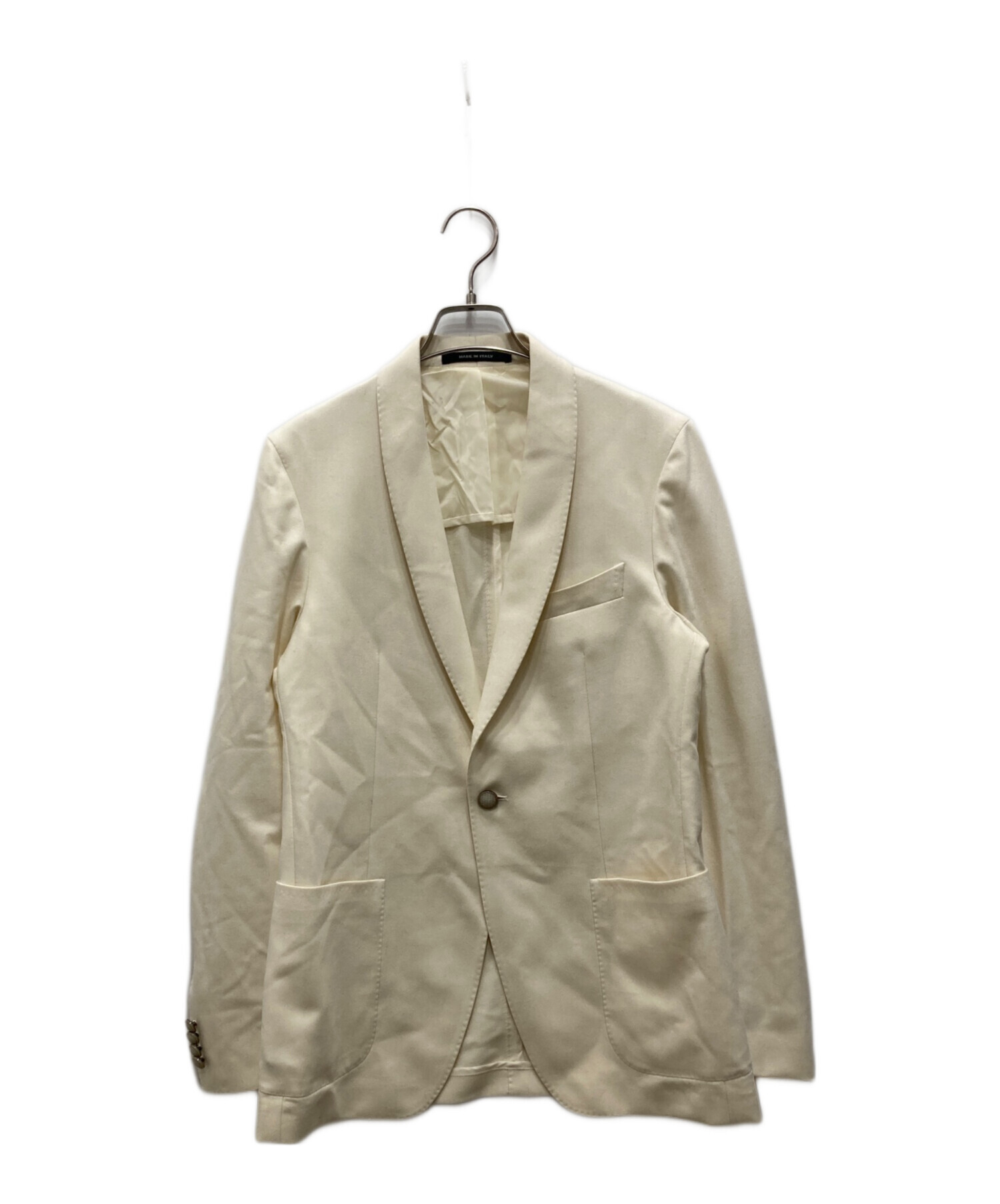 TAGLIATORE テーラードジャケット アイボリー/ブラウンチェック 44 TAGLIATORE テーラードジャケット アイボリー/ブラウンチェック 44