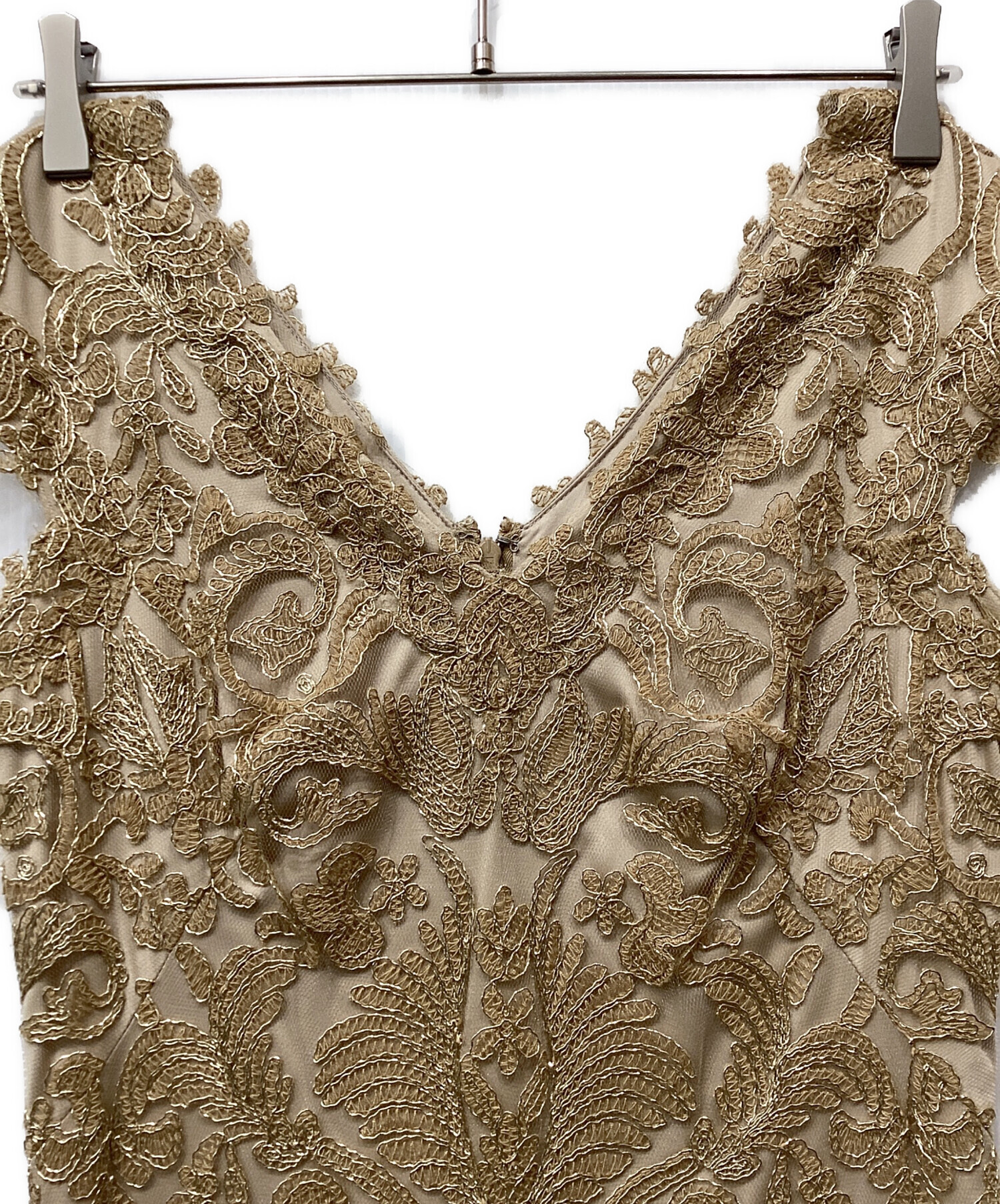 中古・古着通販】TADASHI SHOJI (タダシ ショージ) ドレス ベージュ
