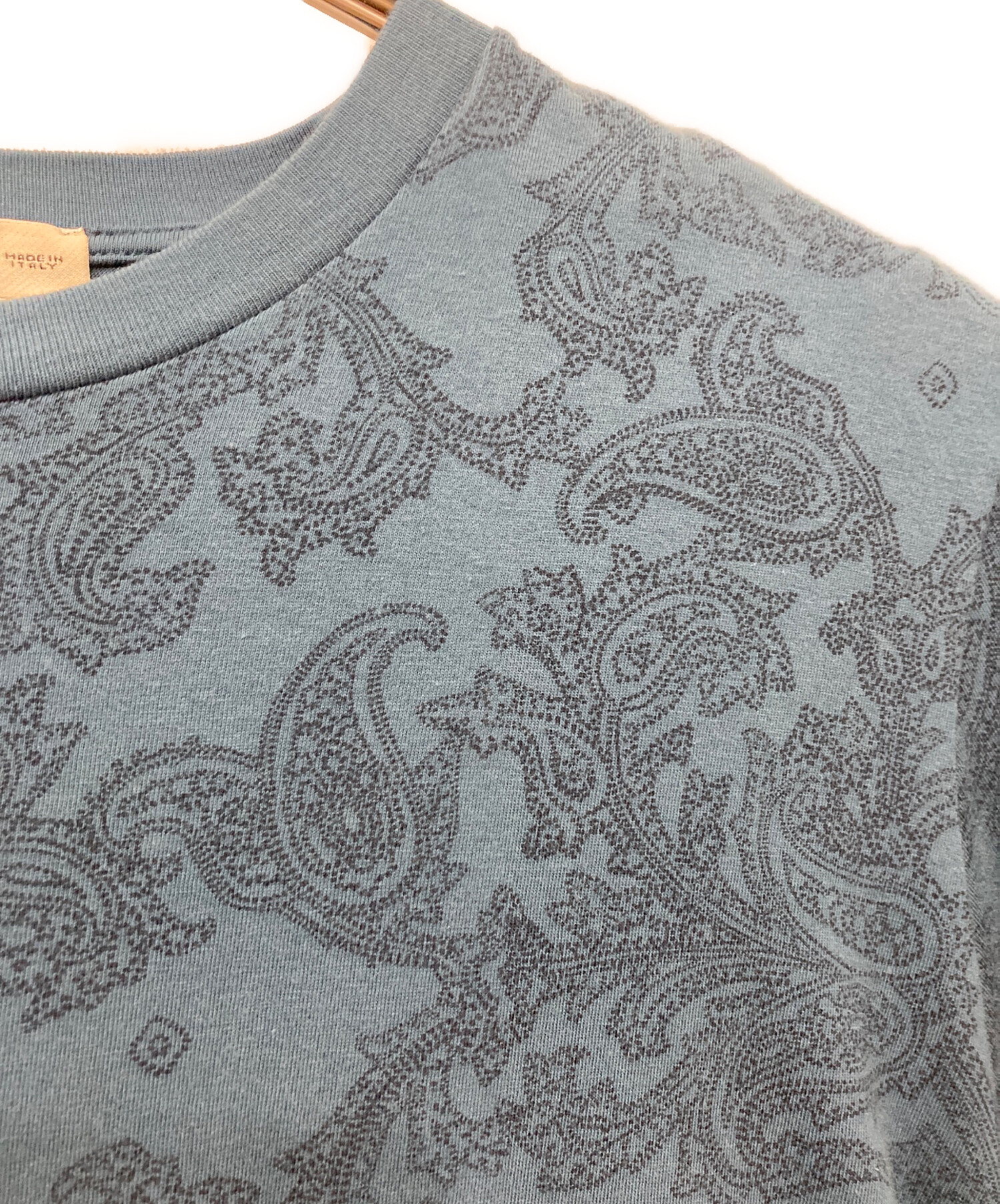 中古・古着通販】ETRO (エトロ) ペイズリー柄Tシャツ ブルー サイズ:M 