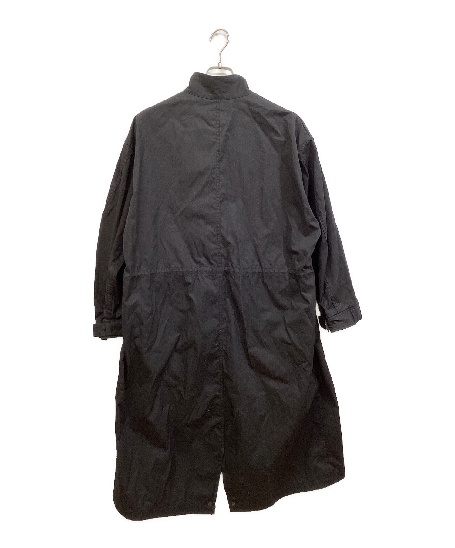LOEFF ロエフ OX スタンドカラー ミリタリーコート BLACK 中古・古着通販】LOEFF (ロエフ) OX スタンドカラー ミリタリーコート
