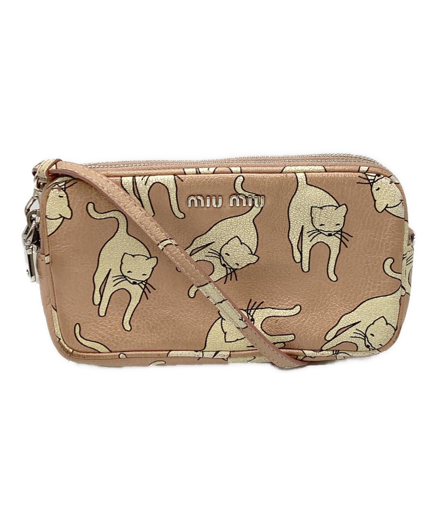 中古・古着通販】MIU MIU (ミュウミュウ) ショルダーポーチ ピンク 