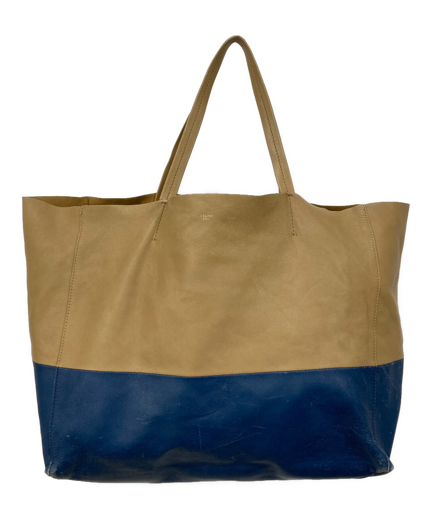 中古・古着通販】CELINE (セリーヌ) トートバッグ ベージュ×ブルー 