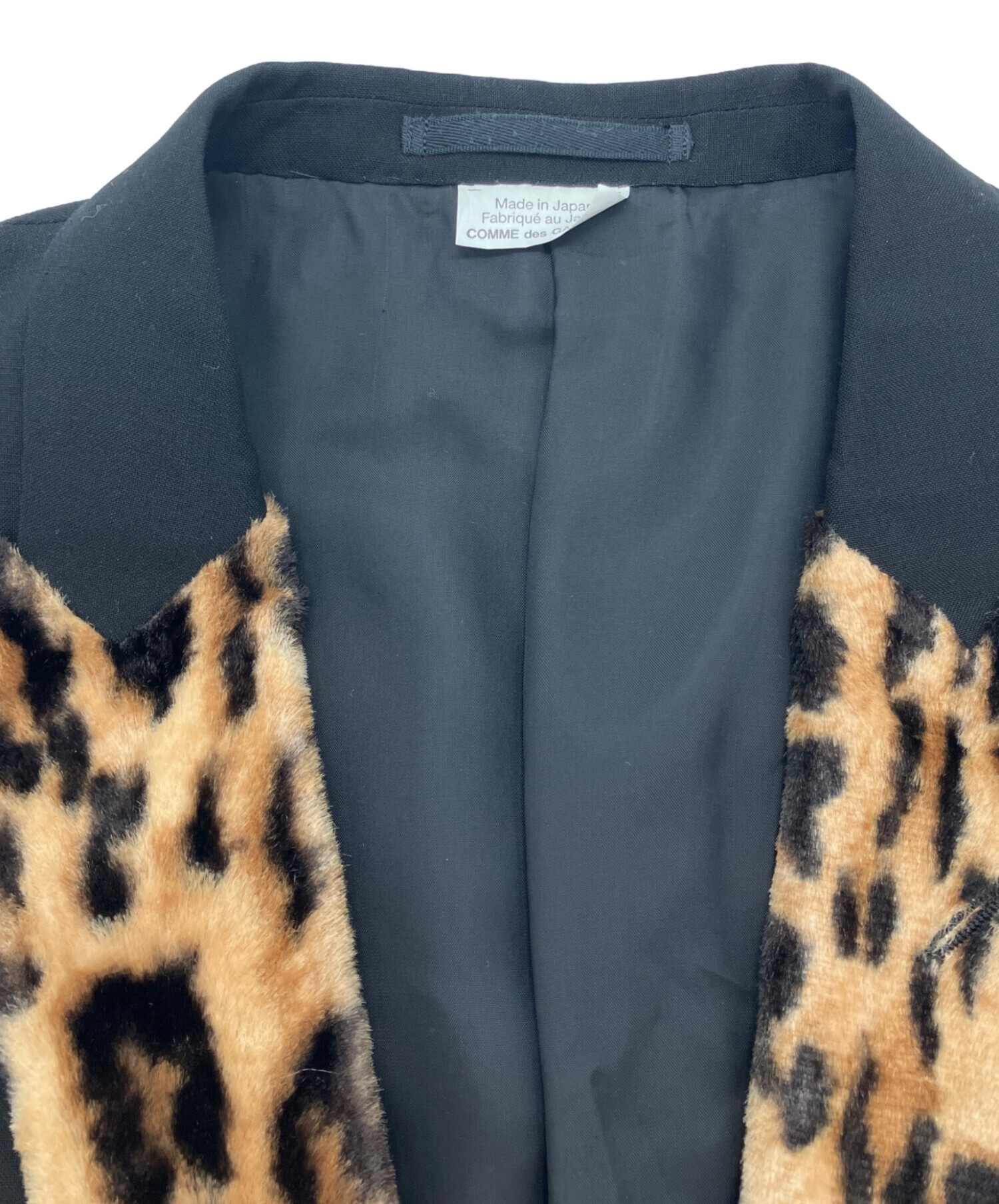 16ss コムデギャルソン レオパード ファー ダブル ライダース コート 16ss コムデギャルソン レオパード ファー ダブル ライダース コート