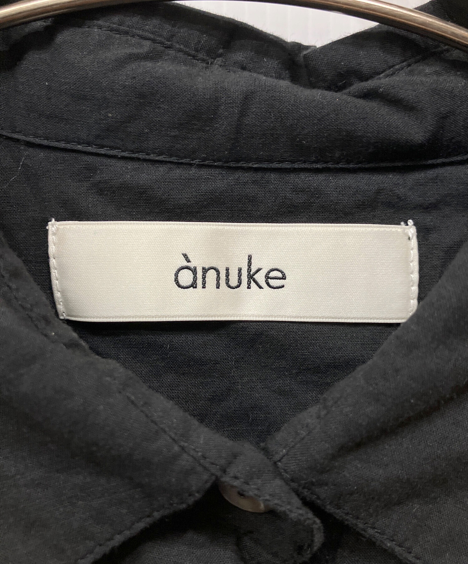 中古・古着通販】anuke (アンヌーク) Cutwork Lace Shirts ブラック 