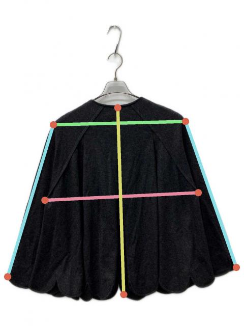 中古・古着通販】cygne (シーニュ) スカラップケープコート グレー