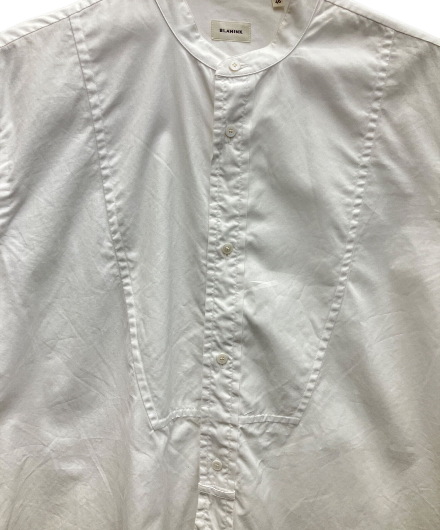中古・古着通販】BLAMINK (ブラミンク) コットン バンドカラーシャツ
