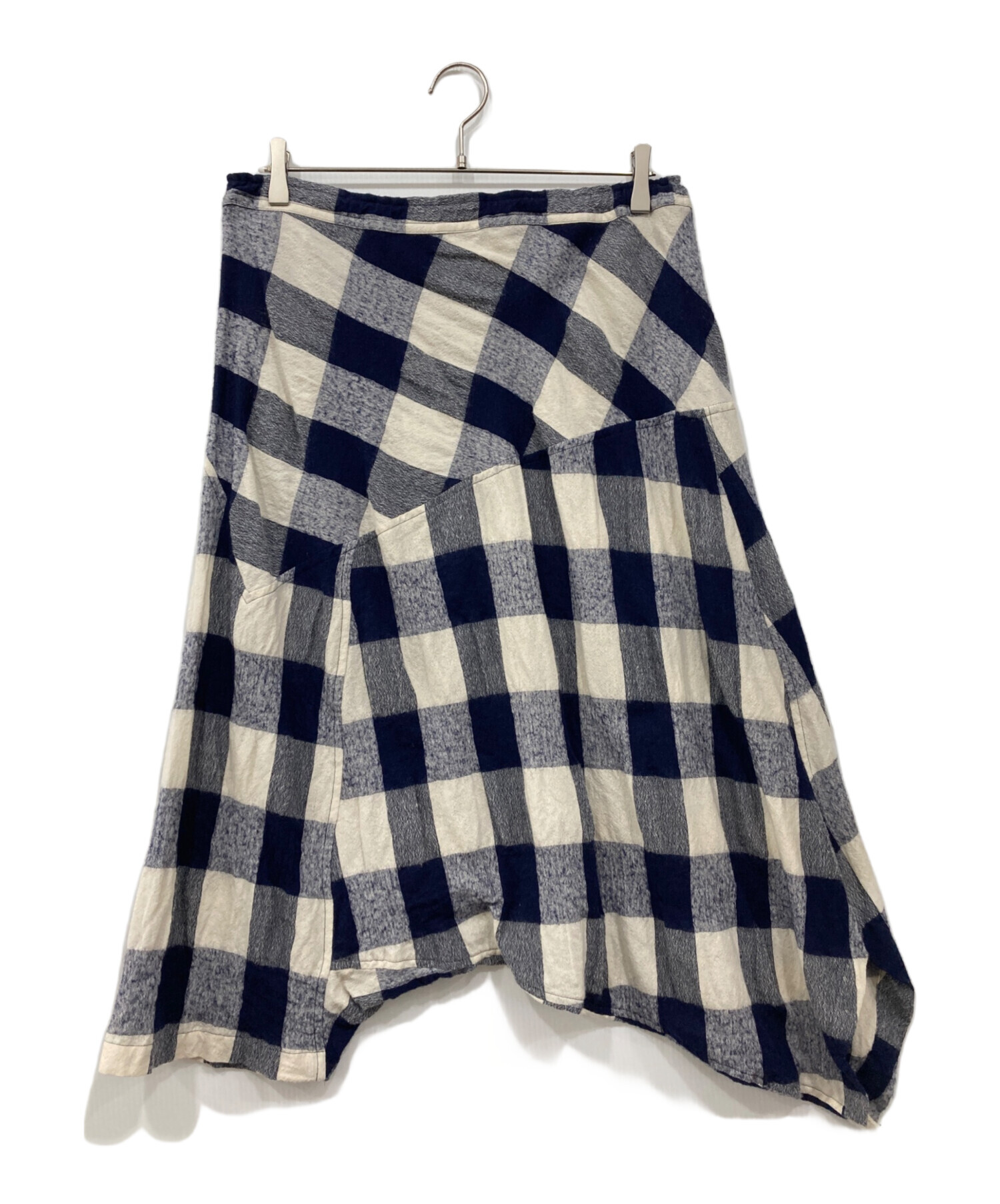 中古・古着通販】Y's (ワイズ) リネン混チェックサルエルパンツ
