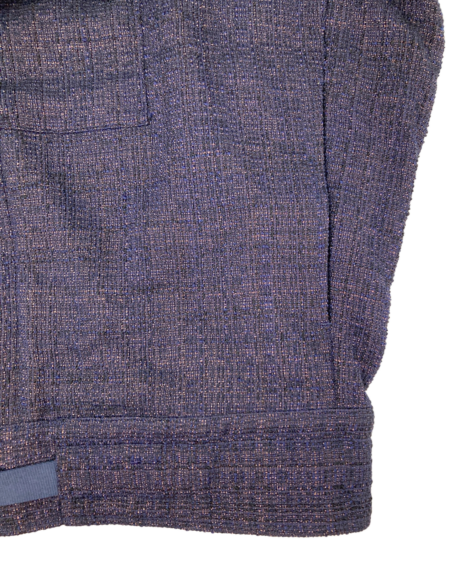 中古・古着通販】DAIRIKU (ダイリク) Tweed Motocycle Jacket ネイビー 