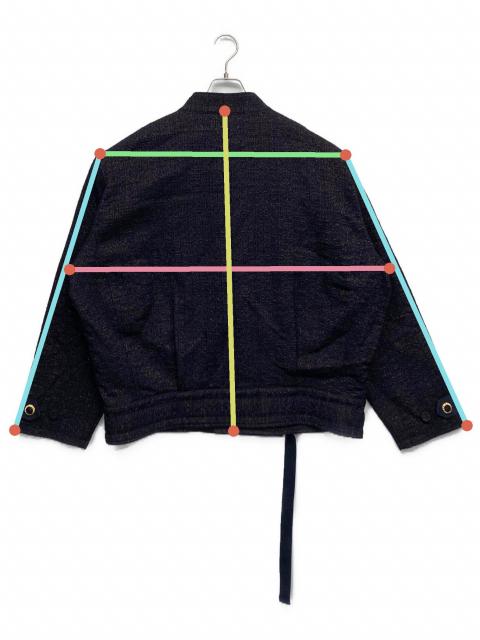 中古・古着通販】DAIRIKU (ダイリク) Tweed Motocycle Jacket ネイビー