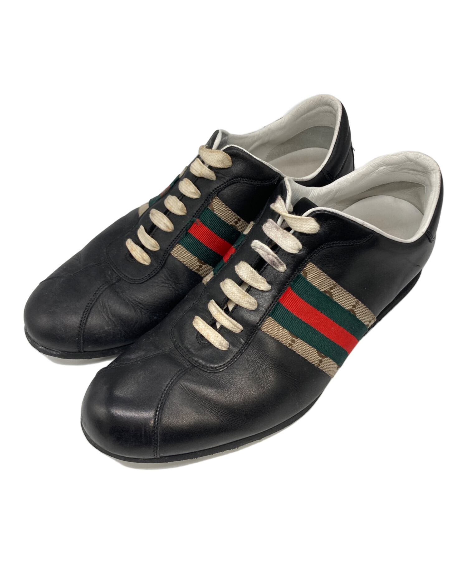 中古・古着通販】GUCCI (グッチ) シェリーライン レザースニーカー 