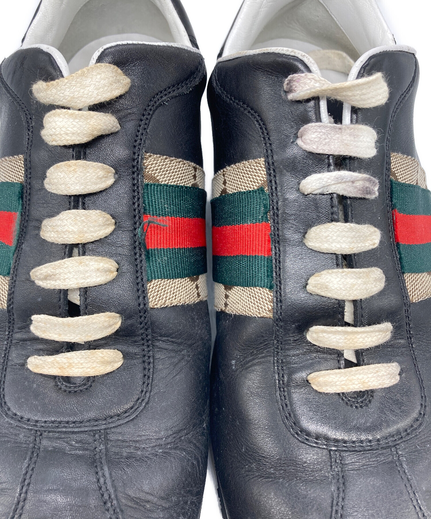中古・古着通販】GUCCI (グッチ) シェリーライン レザースニーカー 