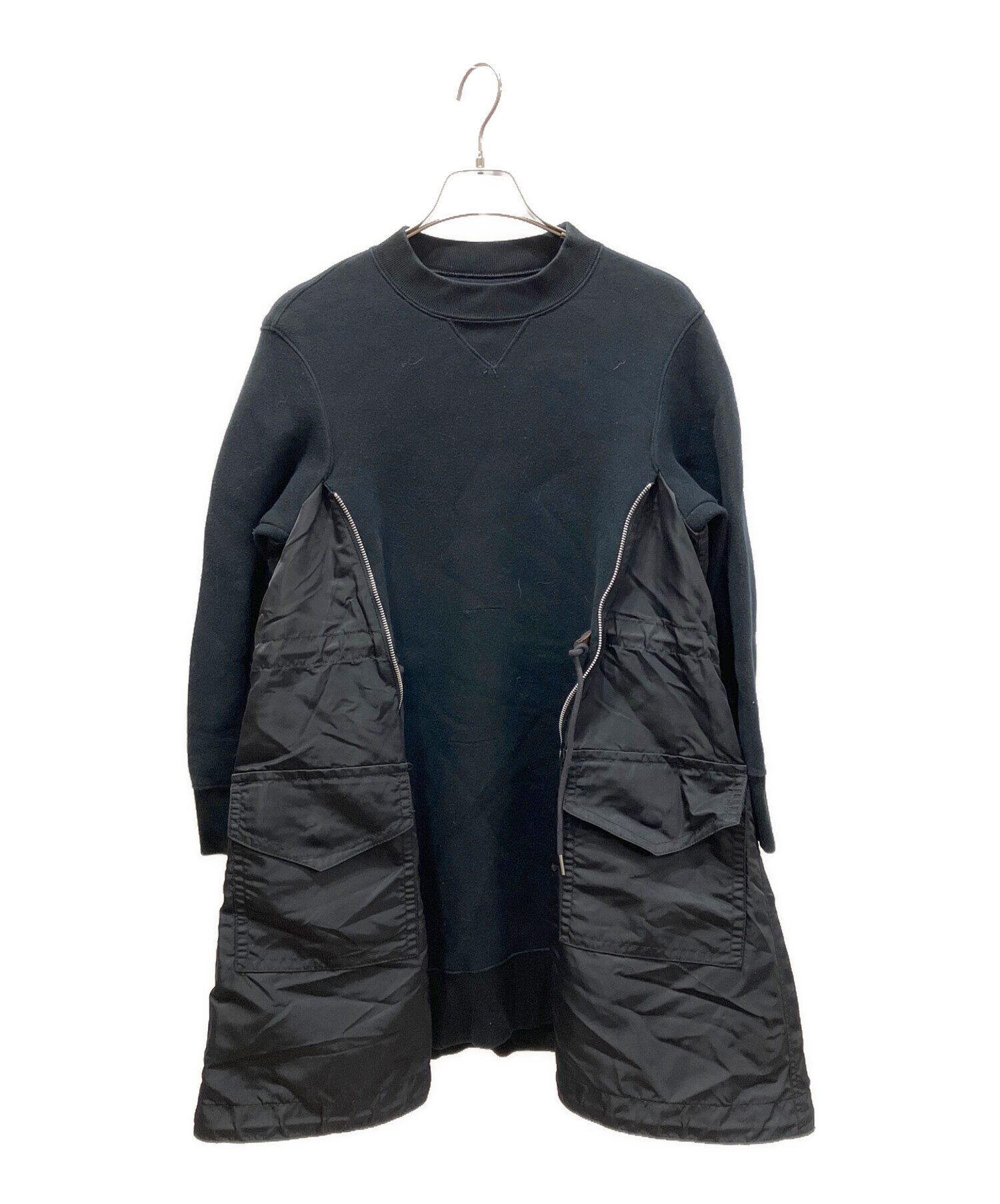 中古・古着通販】sacai (サカイ) Sponge Sweat MA-1 Dress ブラック 
