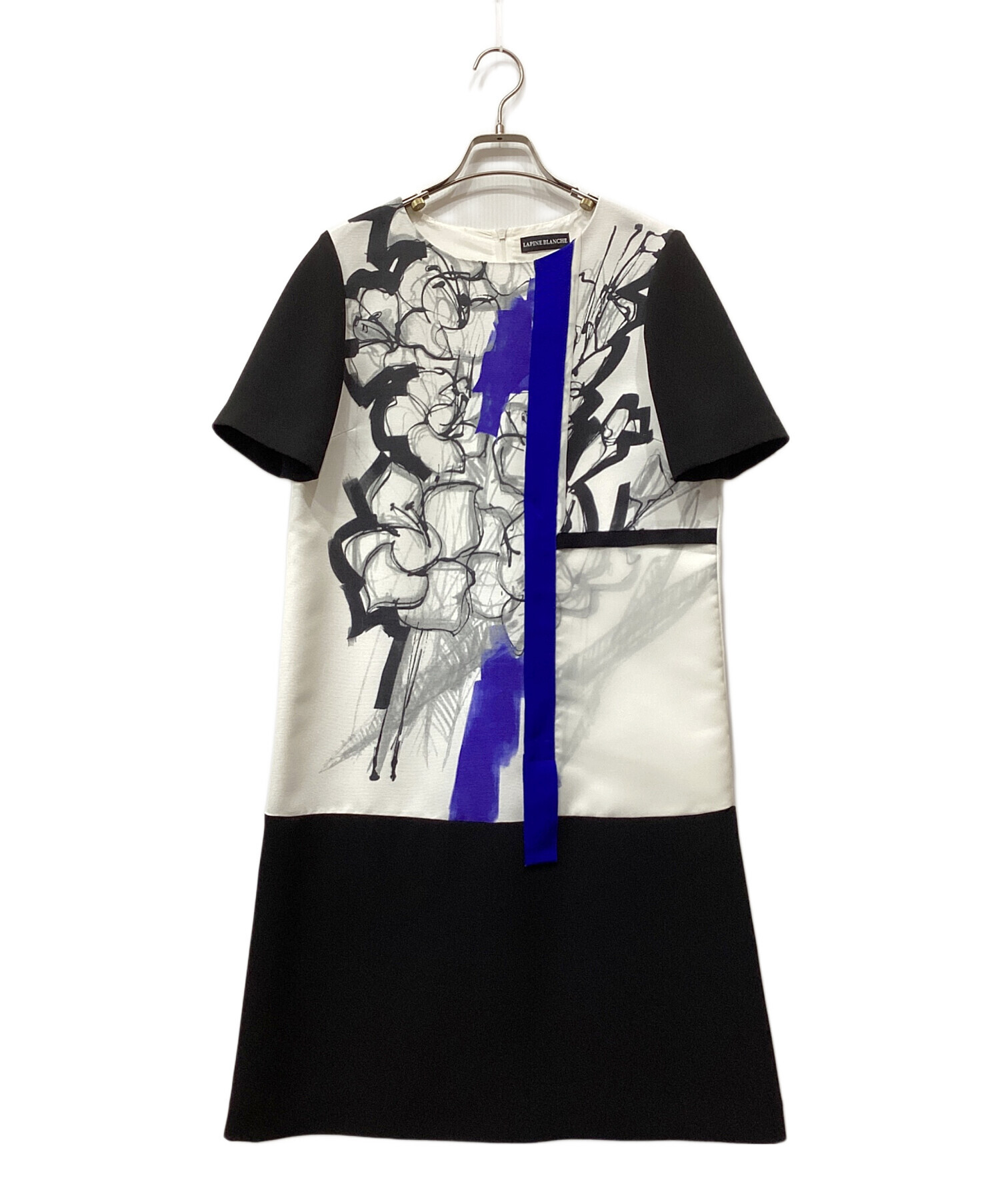 専用　ラピーヌ　LAPINE BLANCHE ストライプ柄 シャツワンピース 中古・古着通販】LAPINE BLANCHE (ラピーヌ ブランシュ) 配色切替