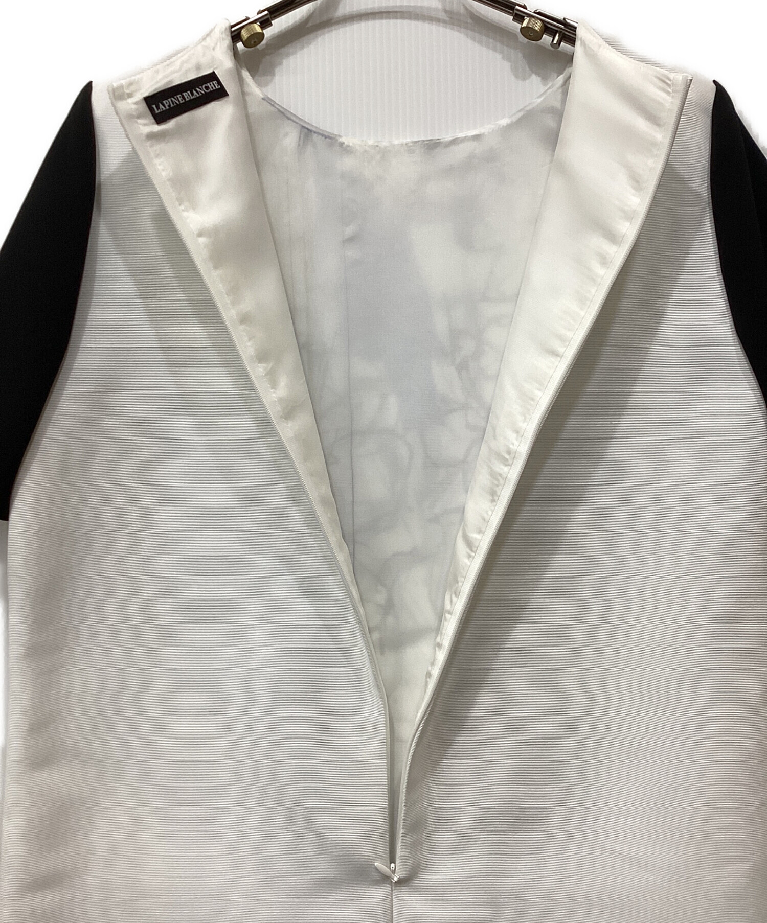 専用　ラピーヌ　LAPINE BLANCHE ストライプ柄 シャツワンピース 中古・古着通販】LAPINE BLANCHE (ラピーヌ ブランシュ) 配色切替