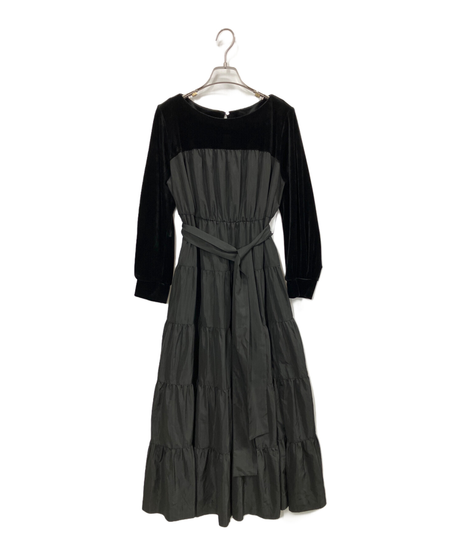grace class トリアセ配色ワンピース　オレンジ×ネイビー　38 grace class トリアセ配色ワンピース オレンジ×ネイビー 38 grace