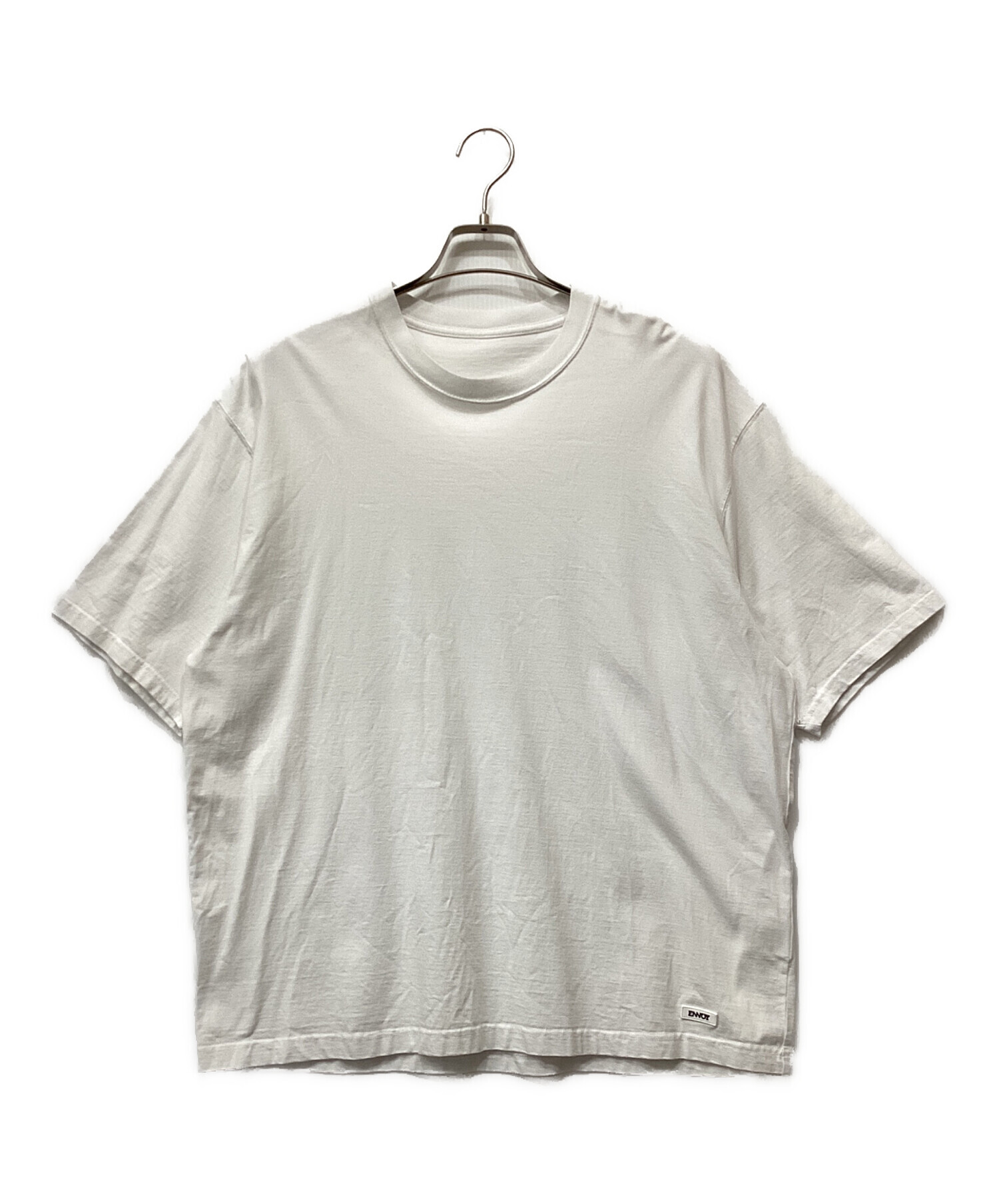 中古・古着通販】ENNOY (エンノイ) ロゴパッチTシャツ ホワイト サイズ 