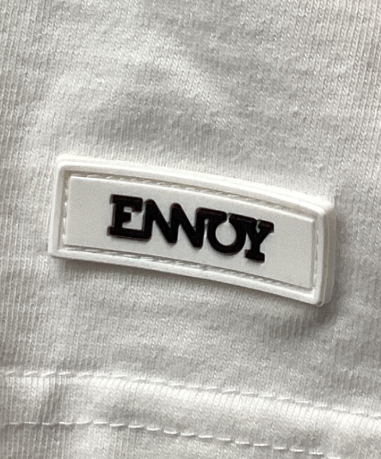 中古・古着通販】ENNOY (エンノイ) ロゴパッチTシャツ ホワイト サイズ 
