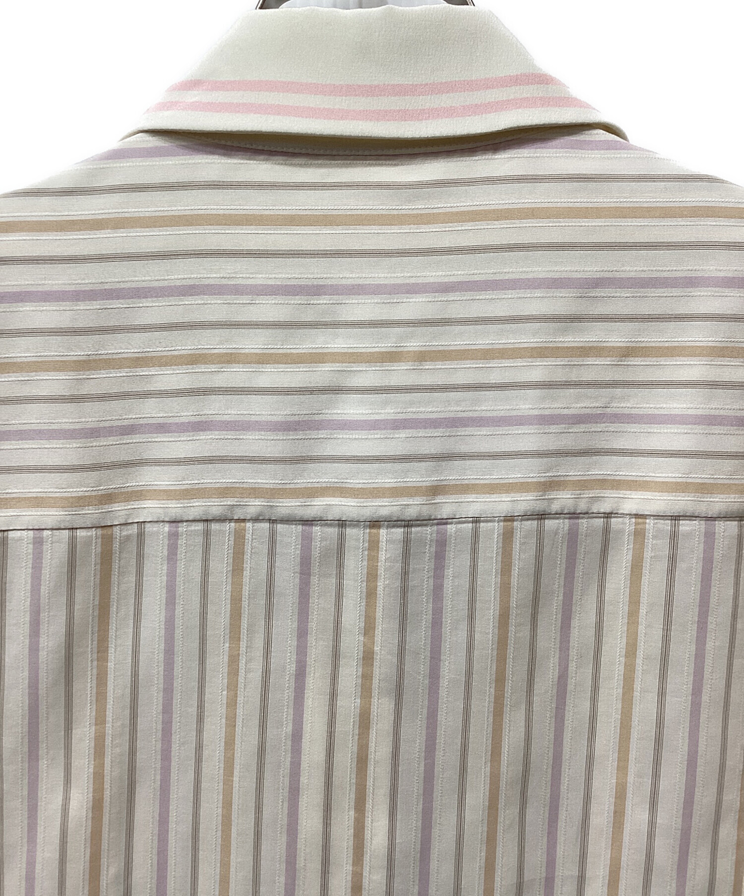 中古・古着通販】MIU MIU (ミュウミュウ) ストライプ半袖シャツ 