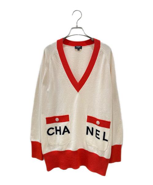 中古・古着通販】CHANEL (シャネル) カシミヤVネックニット オフ
