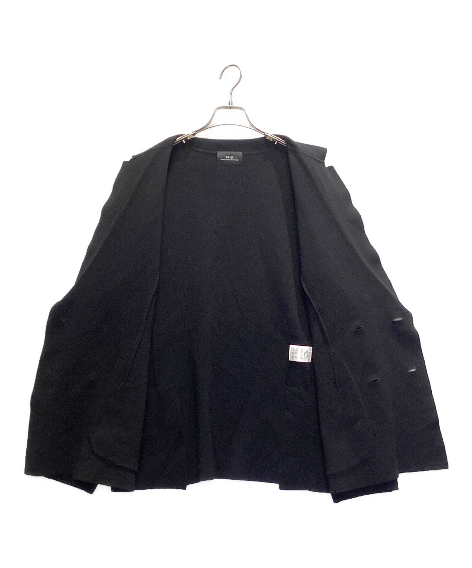 中古・古着通販】mb (エムビー) ハイエンドニットブレザー ブラック