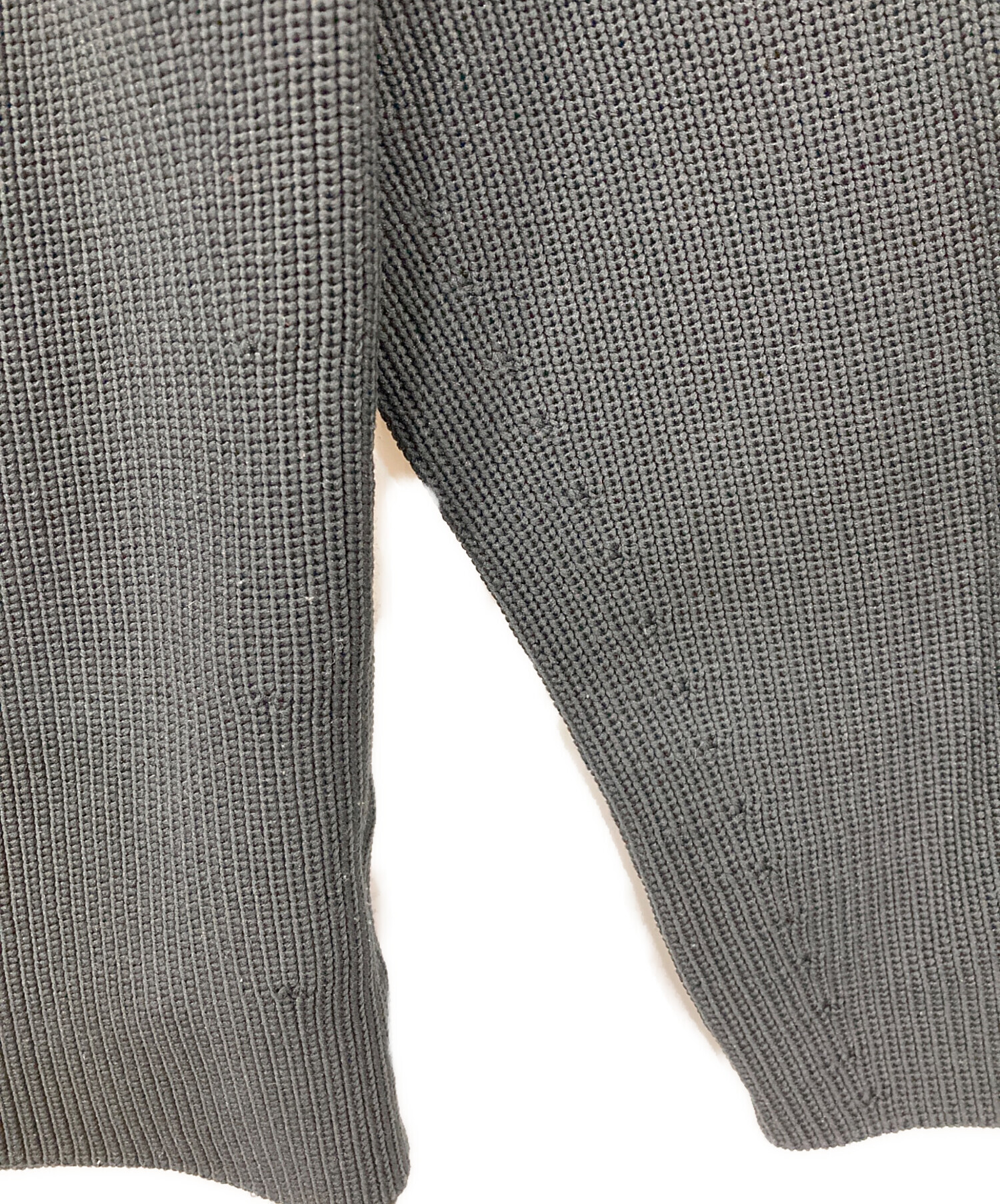 中古・古着通販】teatora (テアトラ) CARTRIDGE KNIT CREW 7G ブラック 